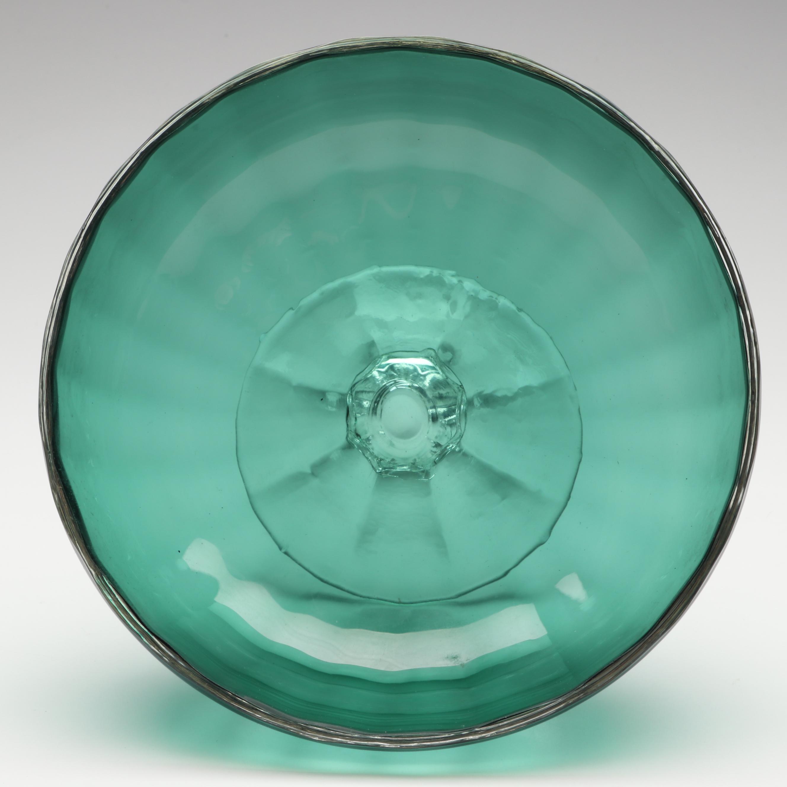 Adams & Co. Blue Uranium Glass Castor Set with Anchor Hocking and More Glass