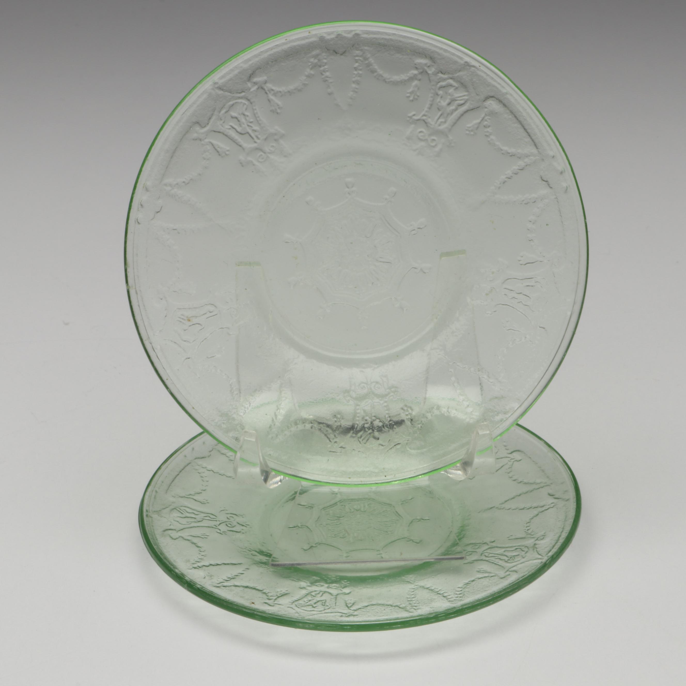 Adams & Co. Blue Uranium Glass Castor Set with Anchor Hocking and More Glass