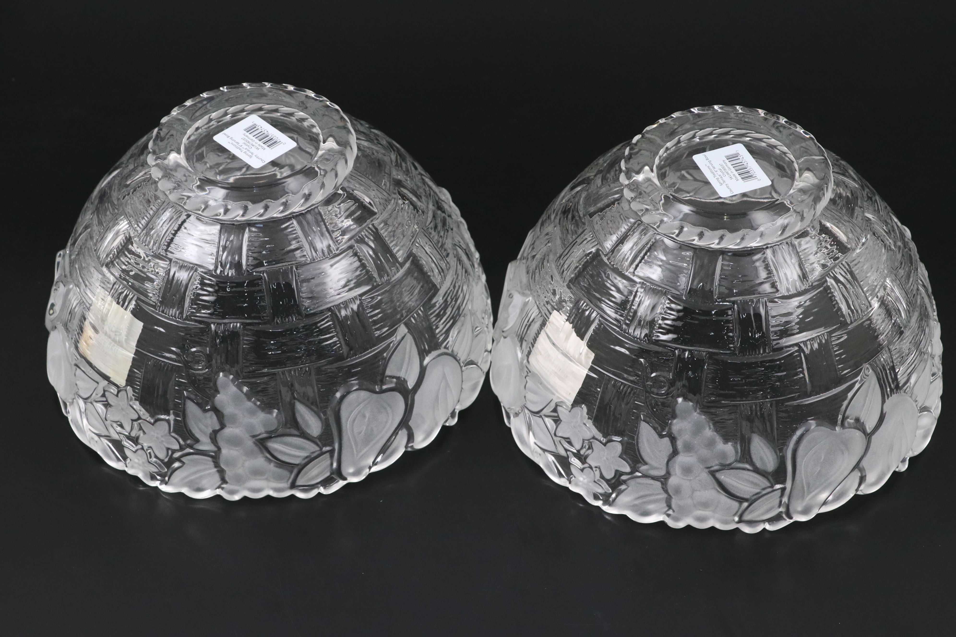 Gorham "Country Terrace" and "Lady Anne" Crystal Serving Bowls