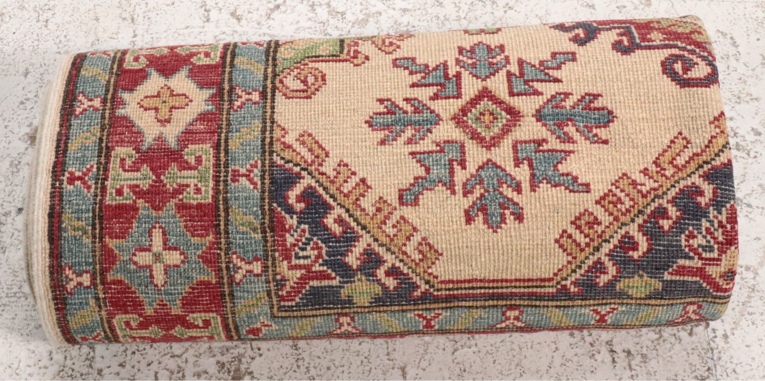 4' x 5'10 Hand-Knotted Pakistani Kazak Area Rug