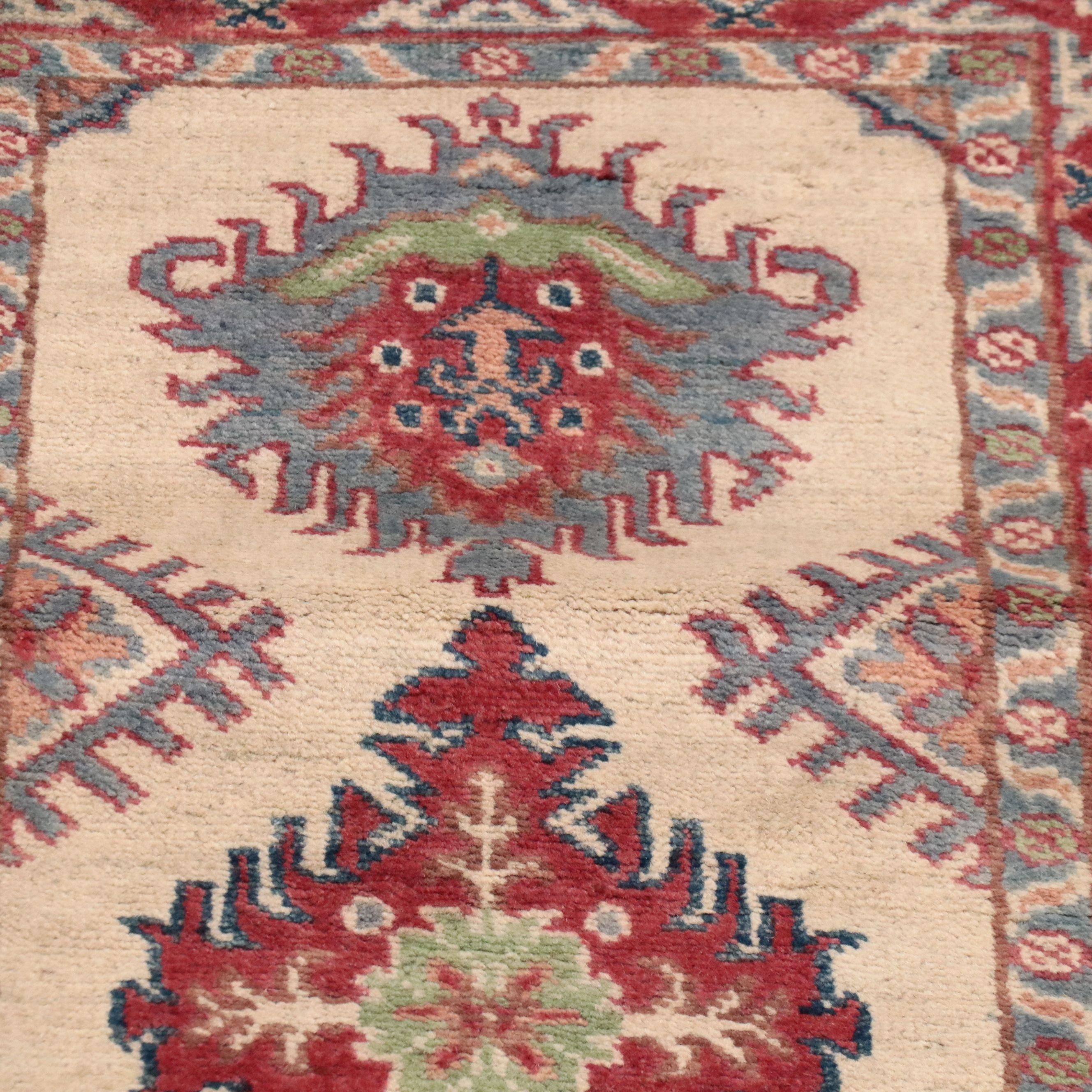 2'1 x 5'9 Hand-Knotted Pakistani Kazak Carpet Runner