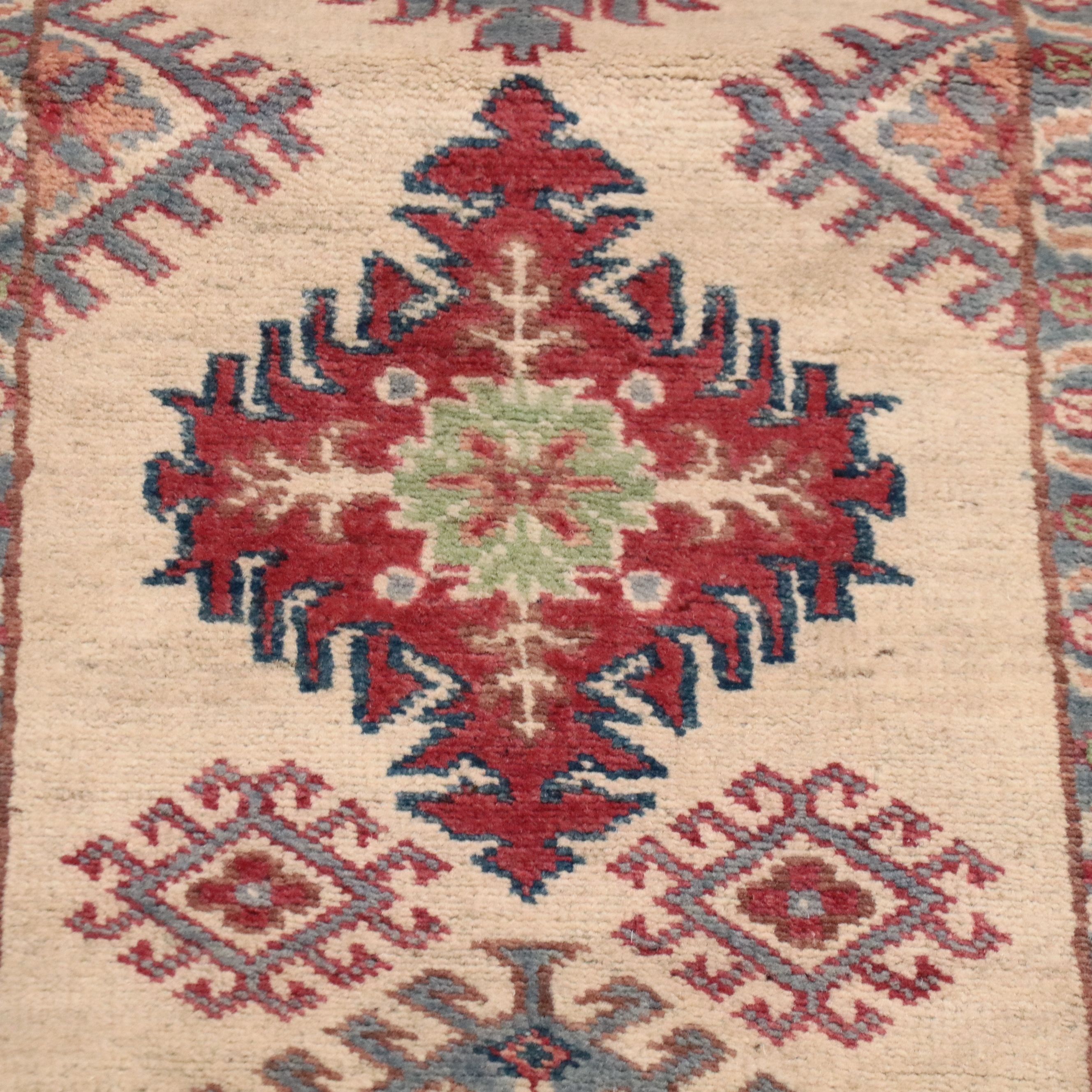 2'1 x 5'9 Hand-Knotted Pakistani Kazak Carpet Runner