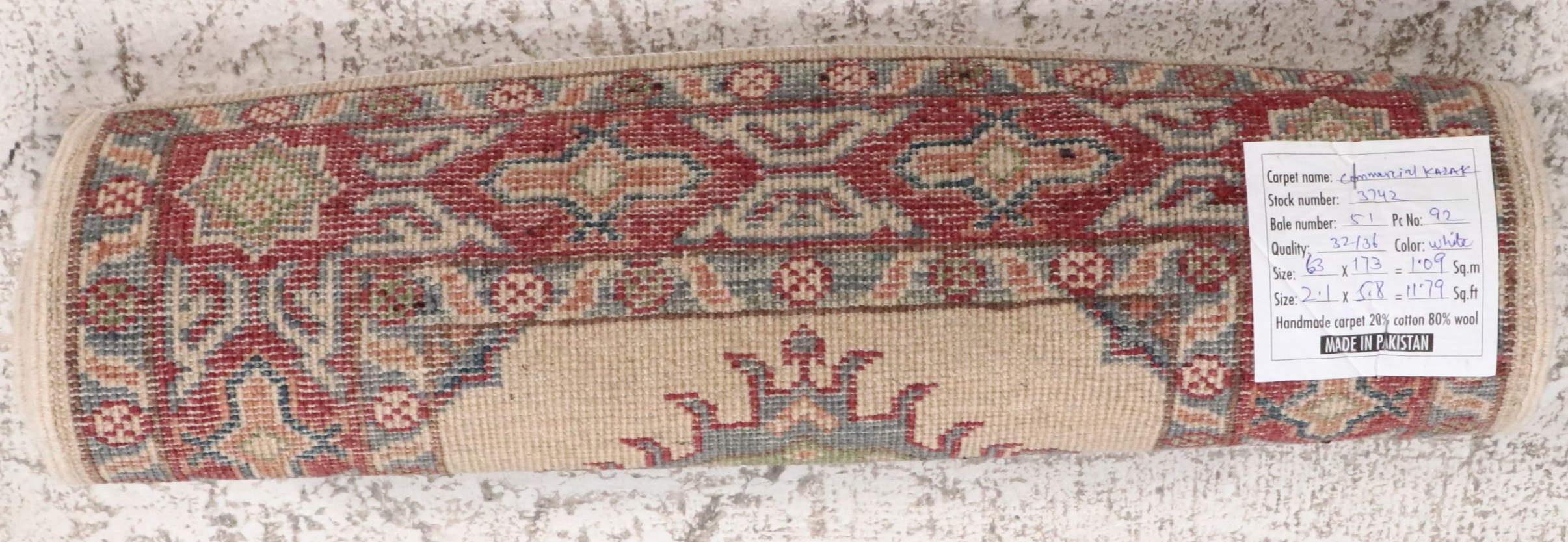 2'1 x 5'9 Hand-Knotted Pakistani Kazak Carpet Runner