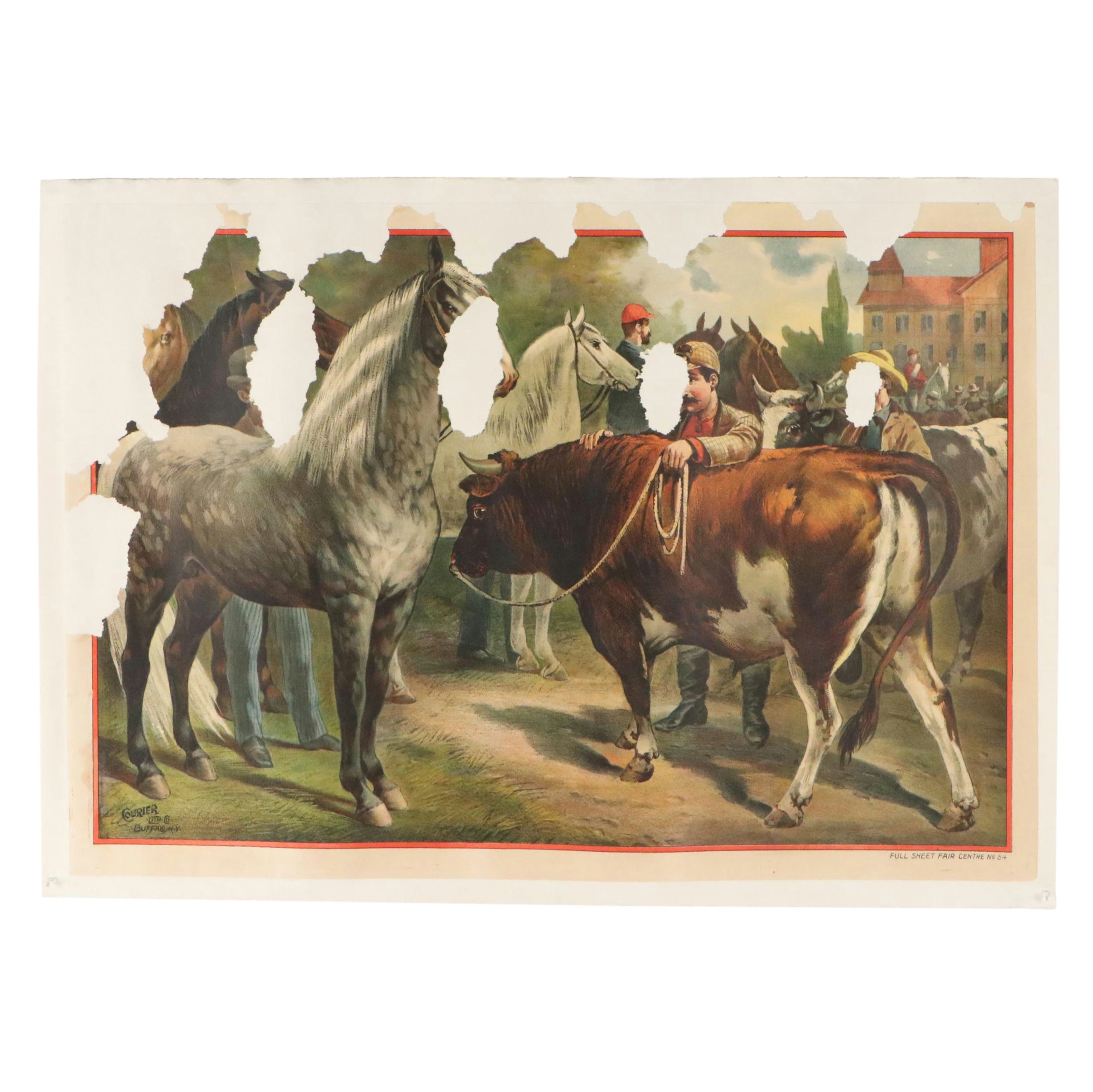 Courier Lithographing Co. Color Lithograph "Full Sheet Fair Centre"