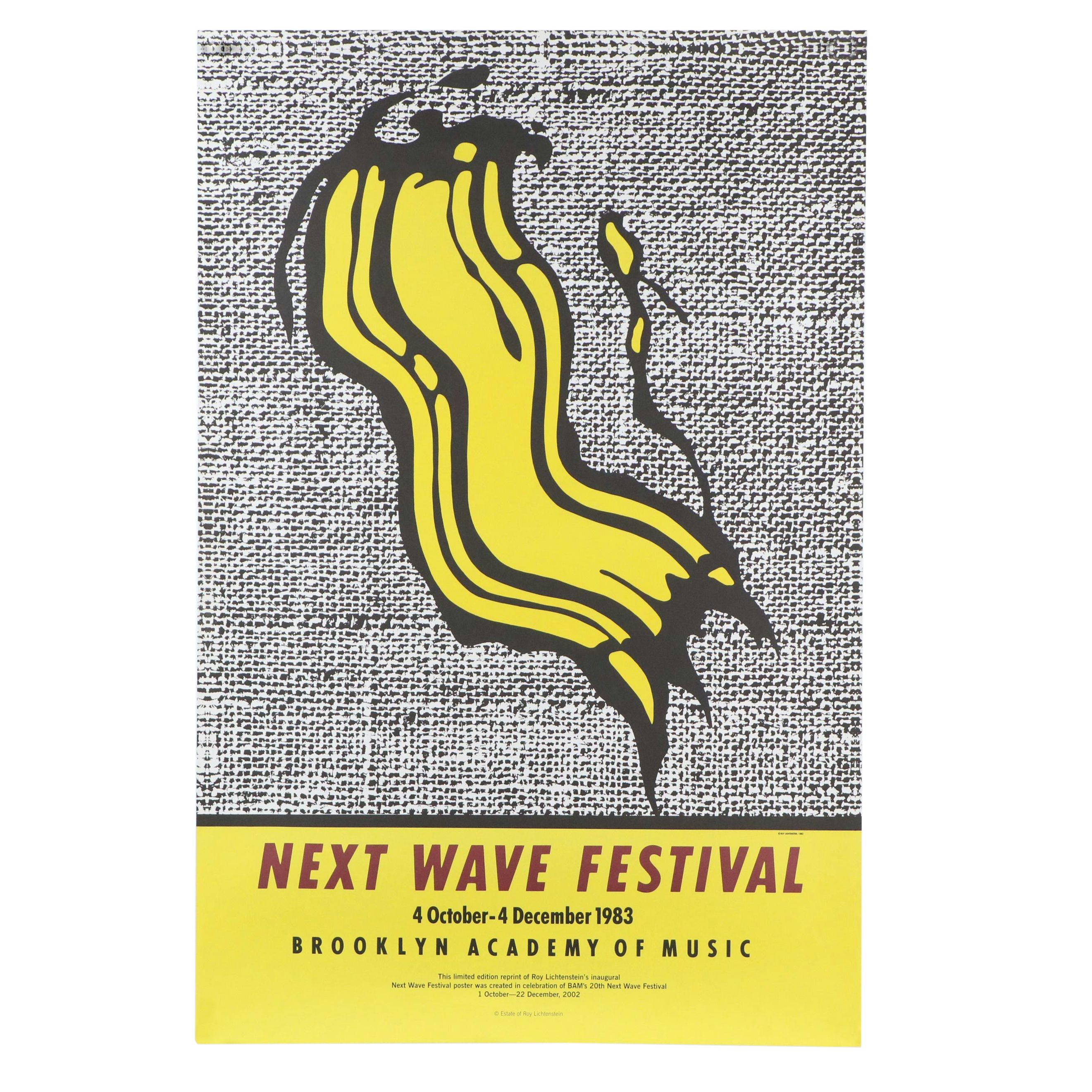 "Next Wave Festival" Color Lithograph Poster After Roy Lichtenstein, 2002