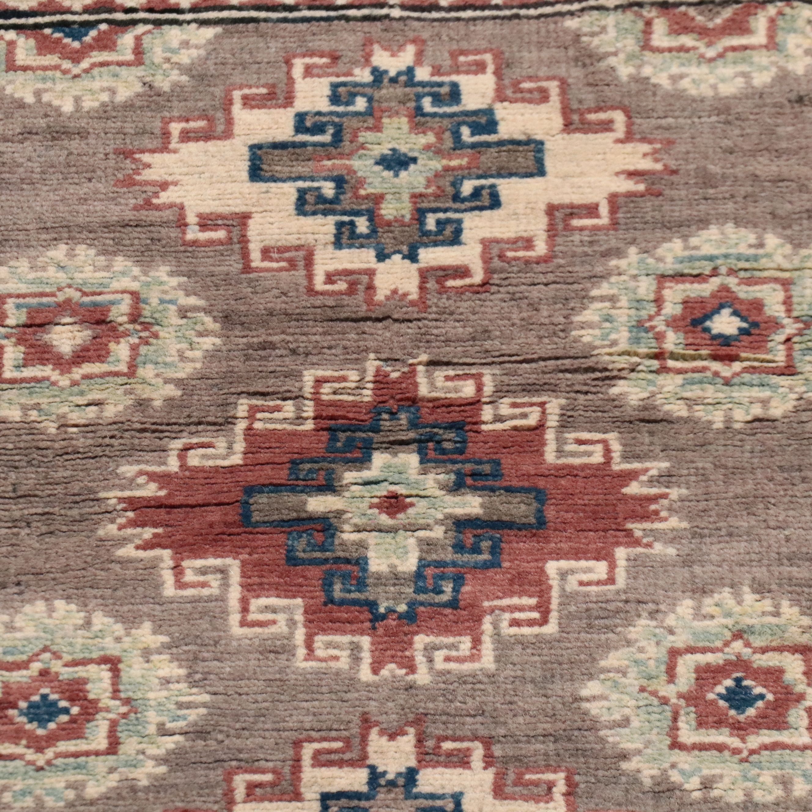 2'3 x 5'11 Hand-Knotted Pakistani Kazak Carpet Runner