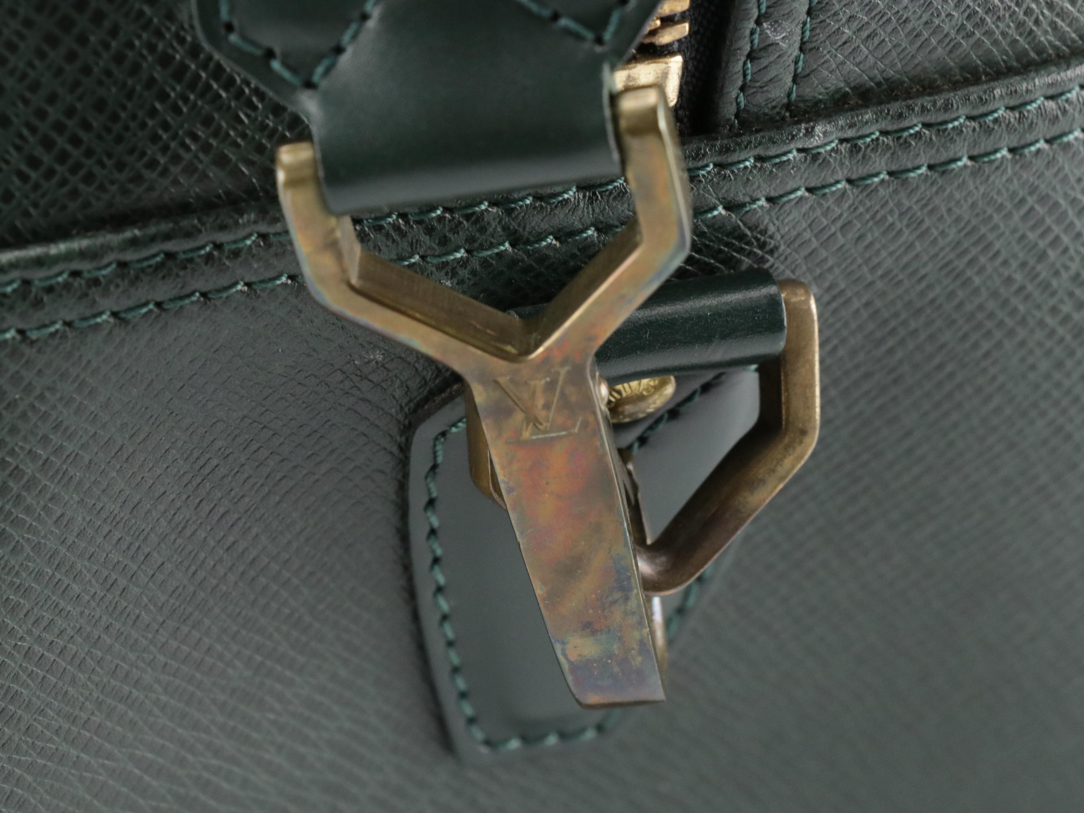 Louis Vuitton Kendall PM Two-Way Duffle Bag in Épicéa/Spruce Green Taïga Leather