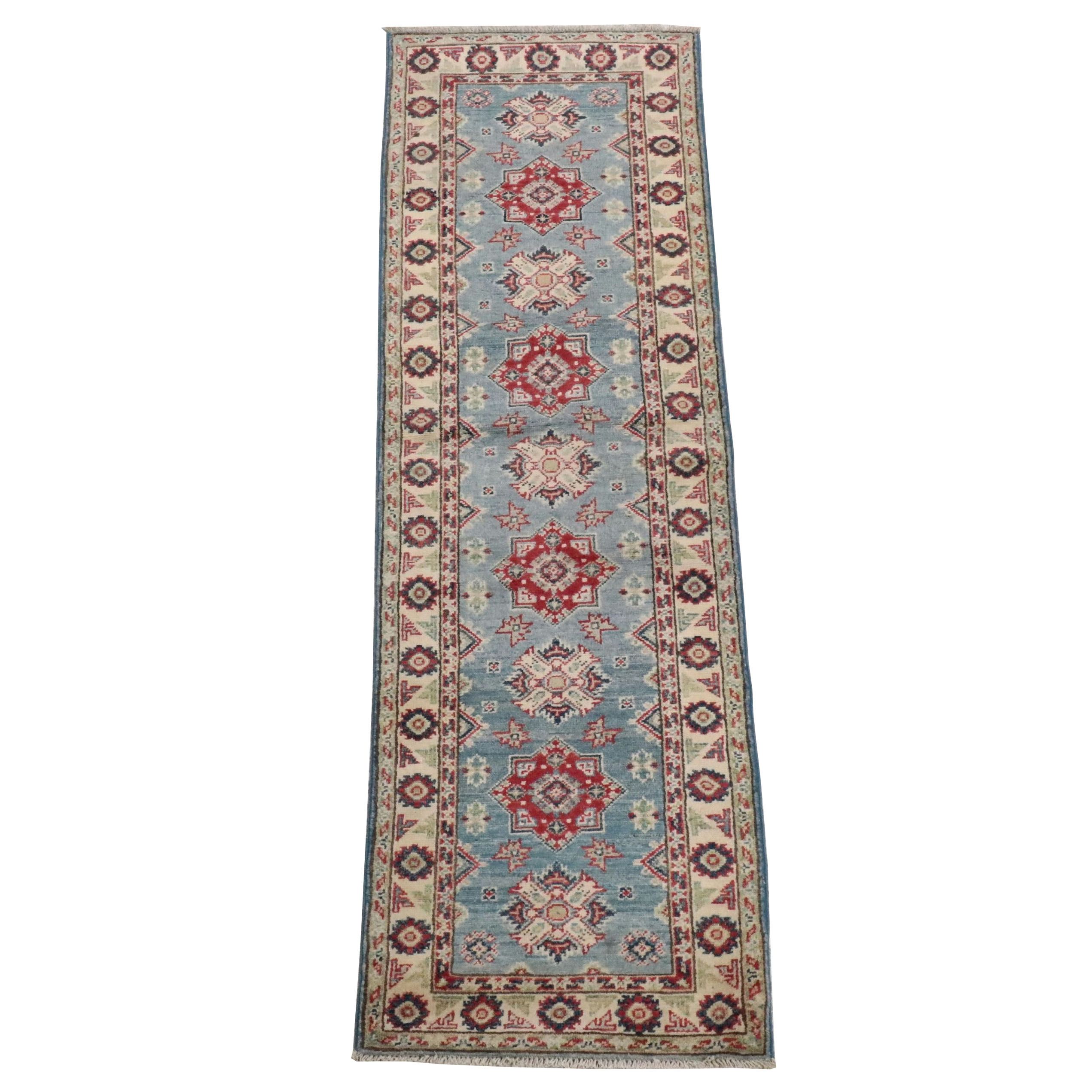 2'1 x 7'3 Hand-Knotted Pakistani Kazak Carpet Runner