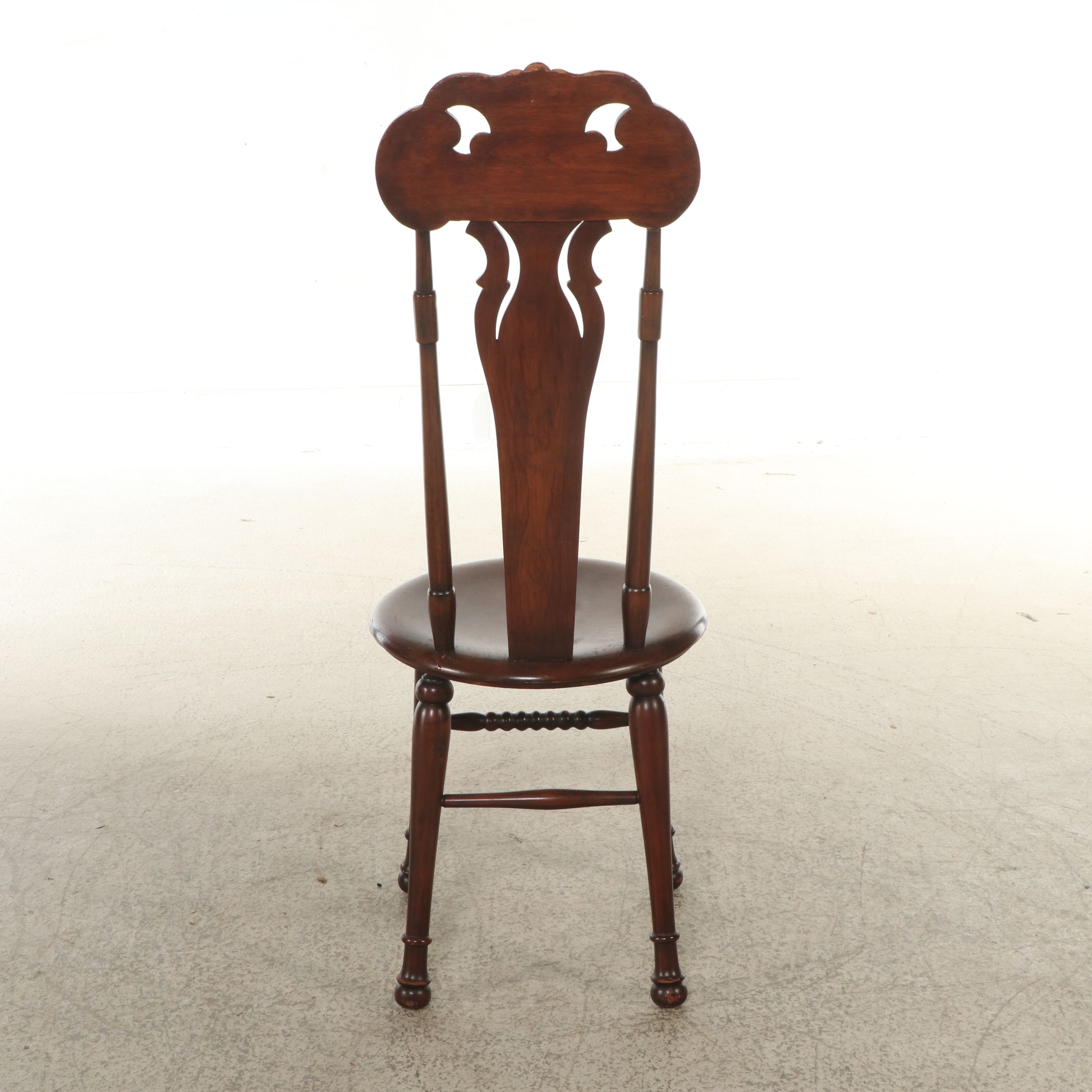 Arts & Crafts Style Carve Walnut Northwind Face Chair, Late 19th/Early 20th C.