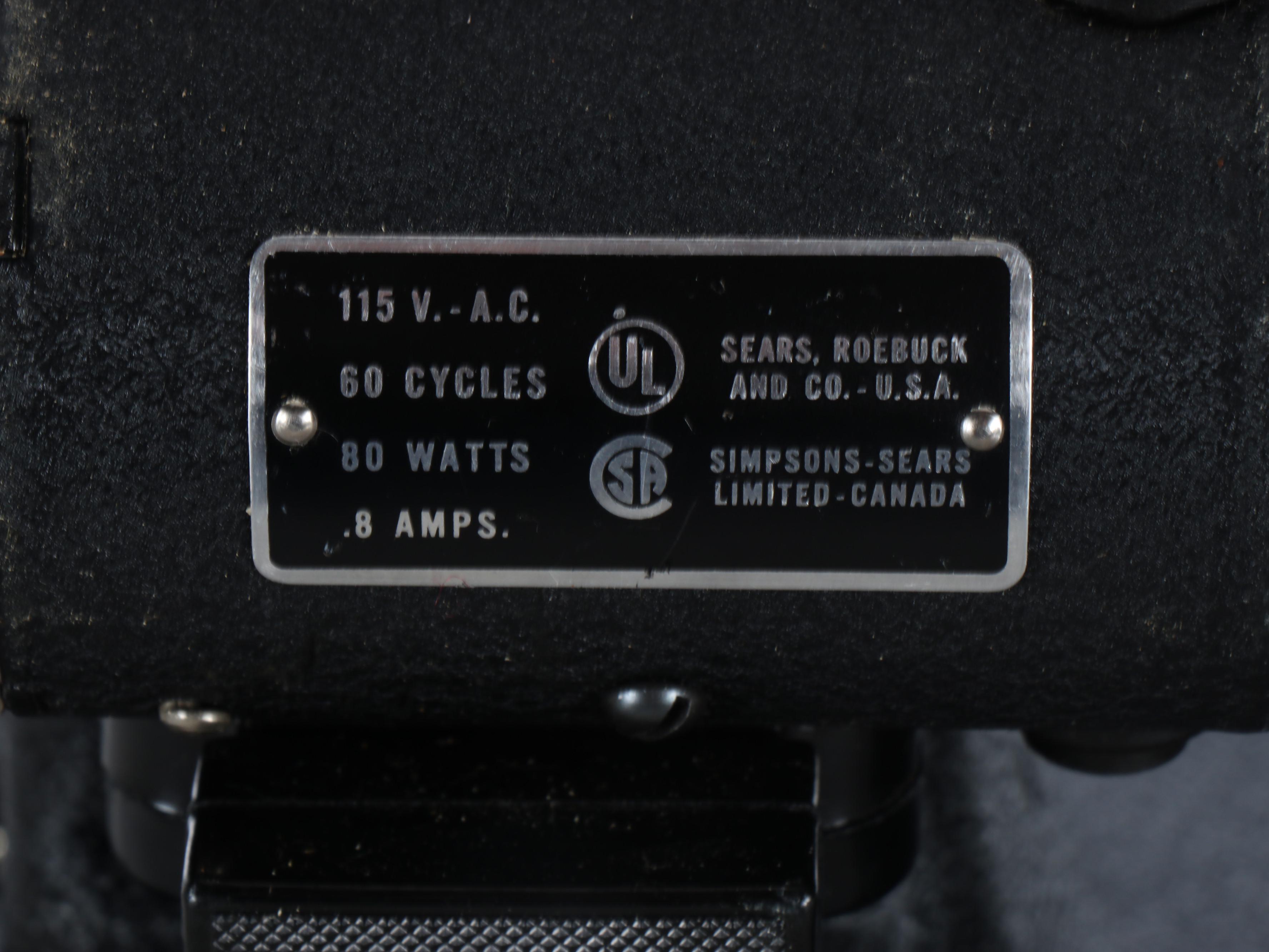 Sears Commander Sewing Machine with Case and Accessories