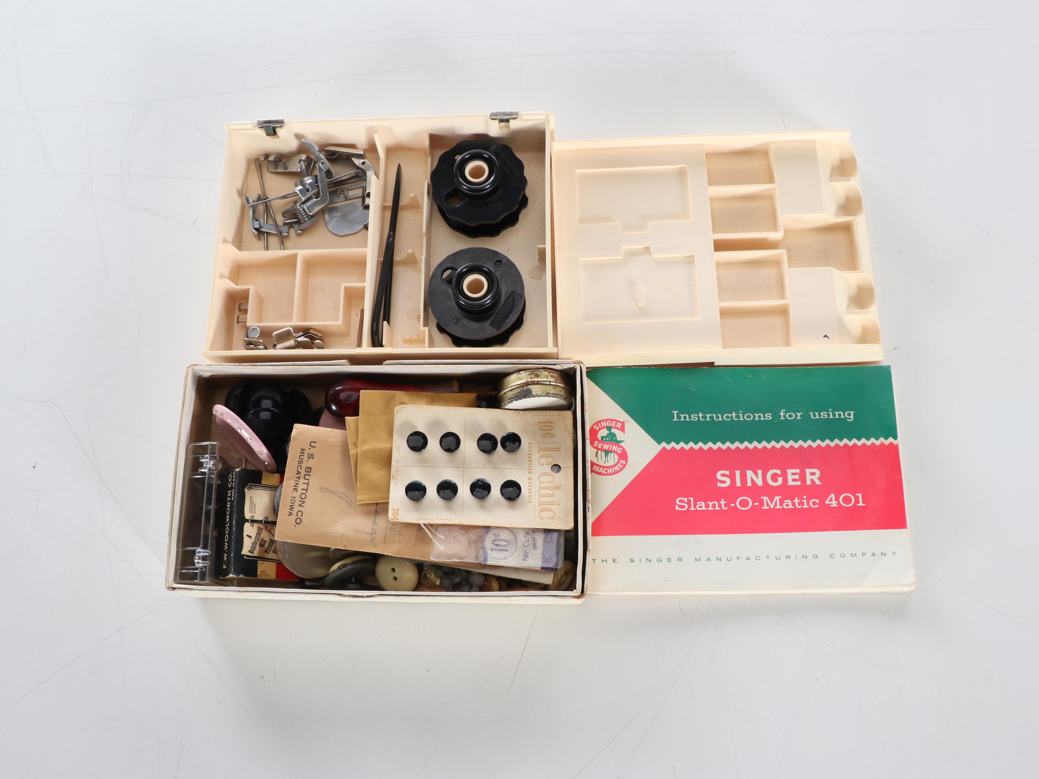 Sears Commander Sewing Machine with Case and Accessories