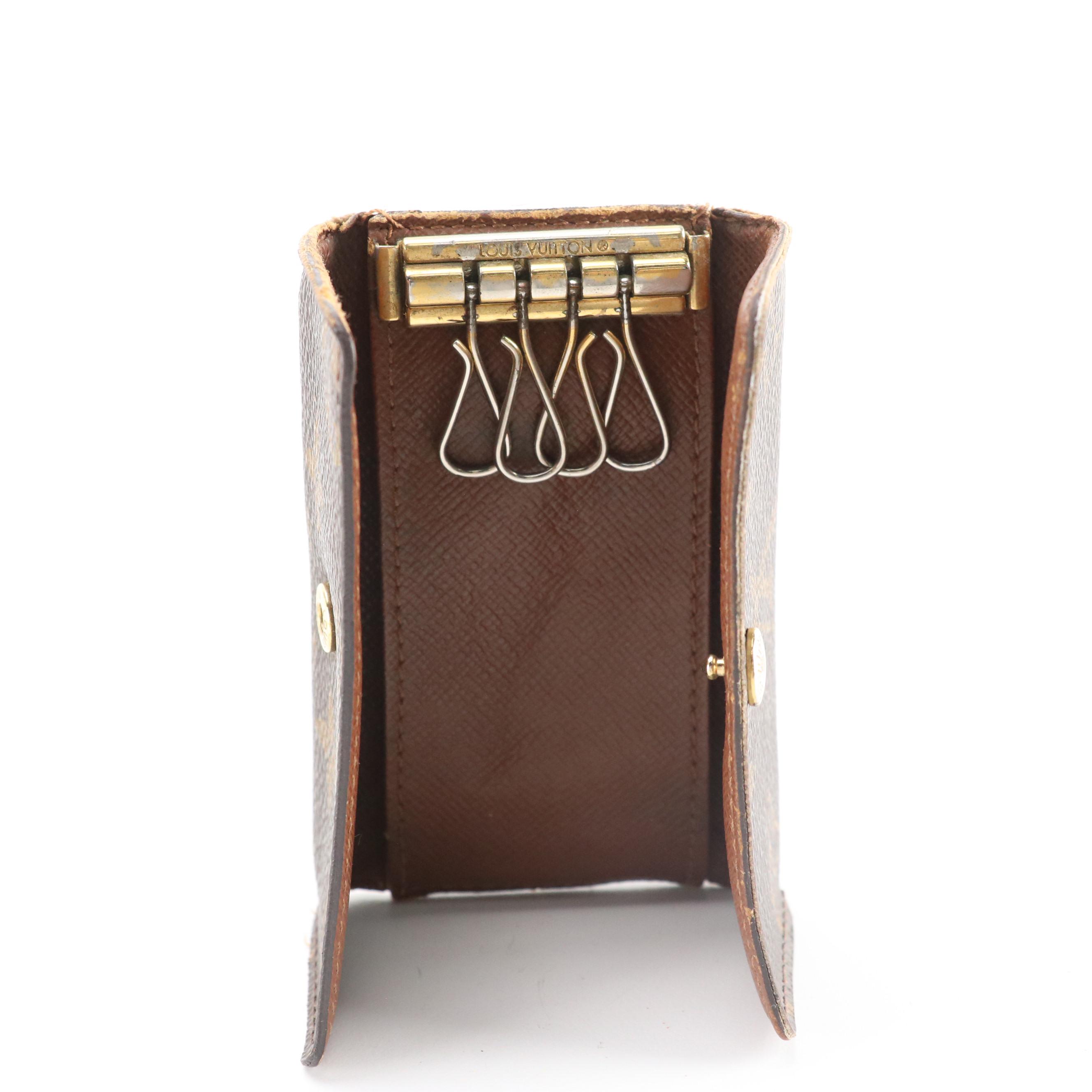 Louis Vuitton 4-Key Ring Case, Coin Pouch & Zip-Around Wallet in Monogram Canvas