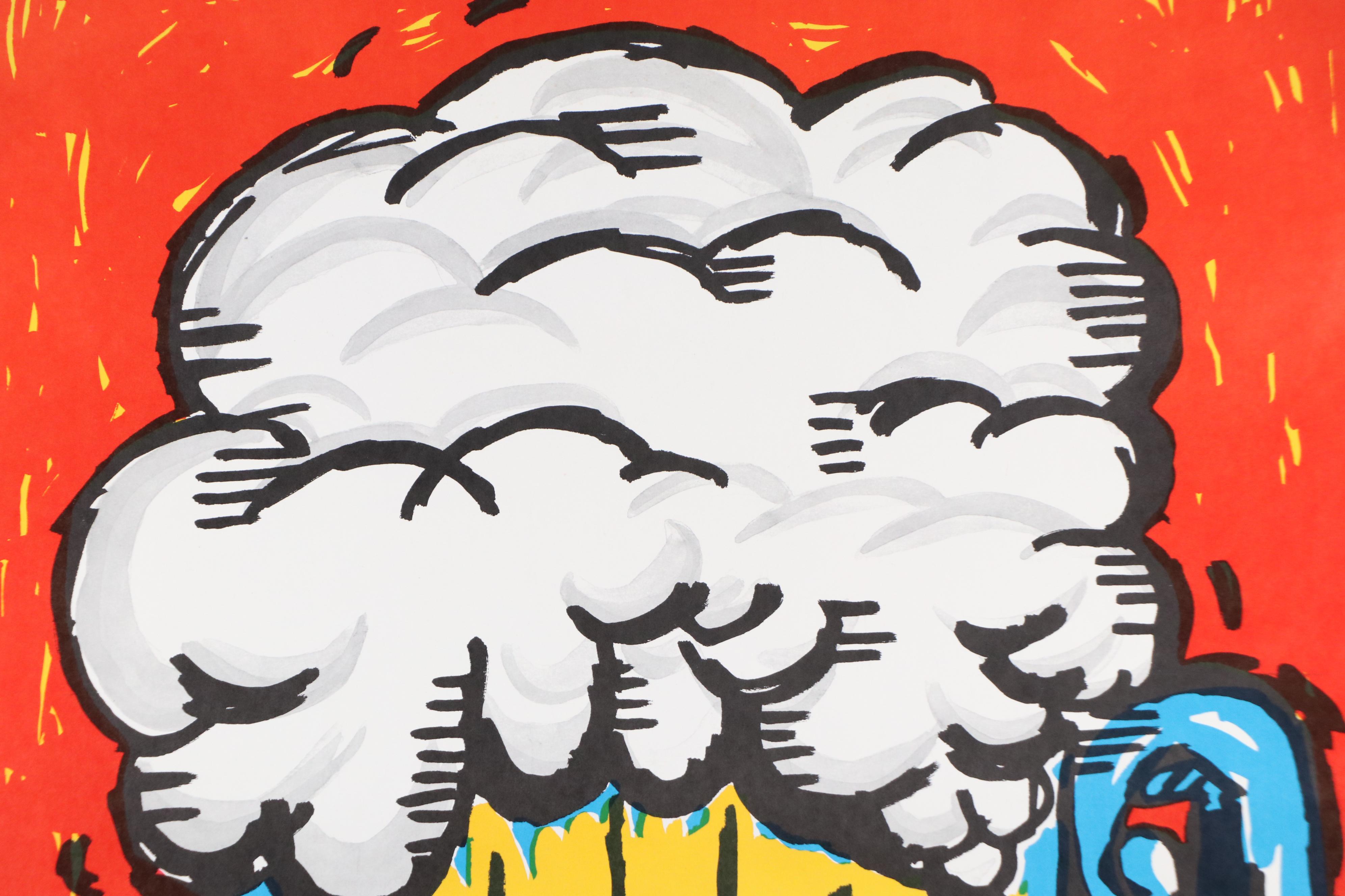 Color Lithograph After Reese James "Down the Draft," Late 20th Century