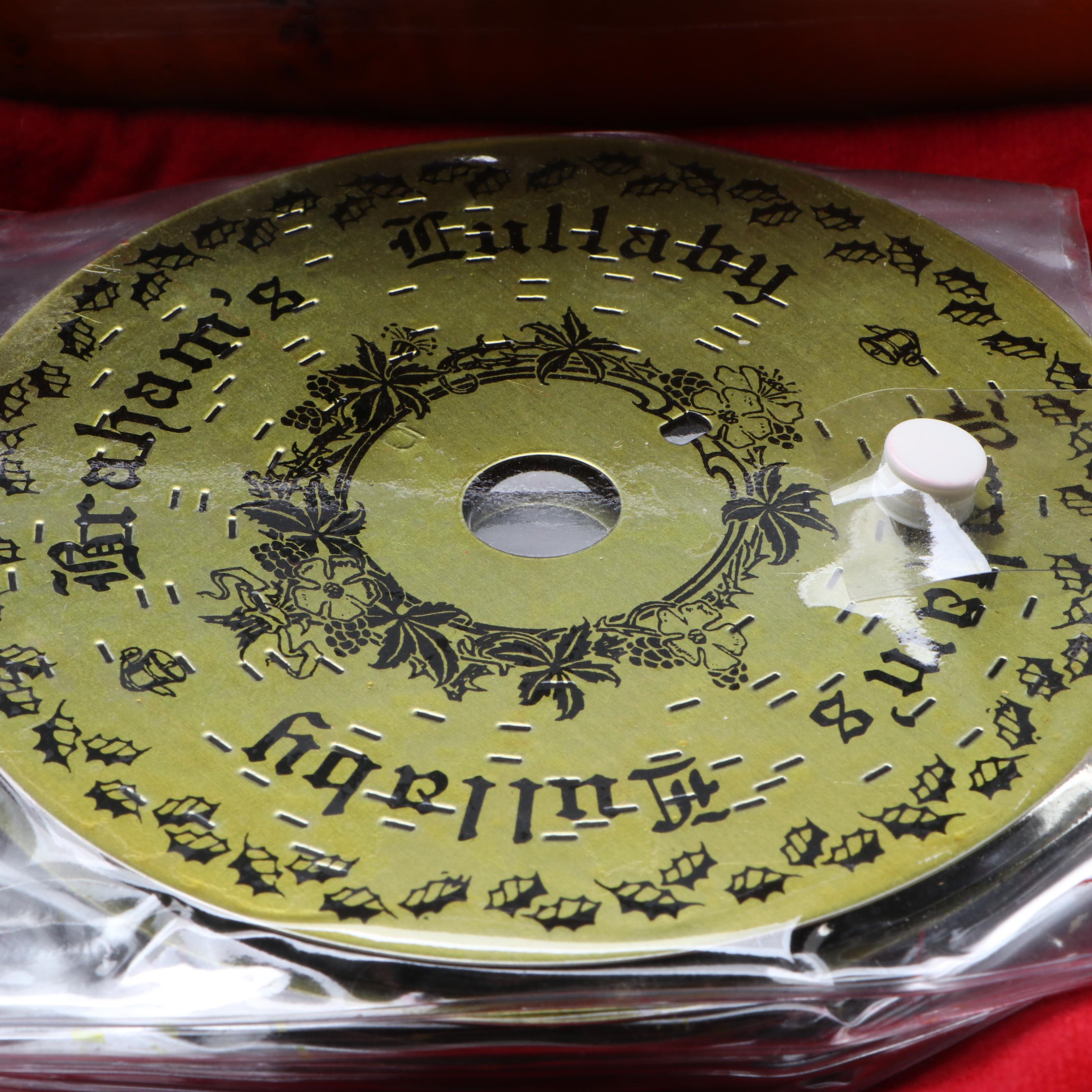 Christmas Deluxe Bell Symphonium in Burled Case with "Jingle Bells" Music Box