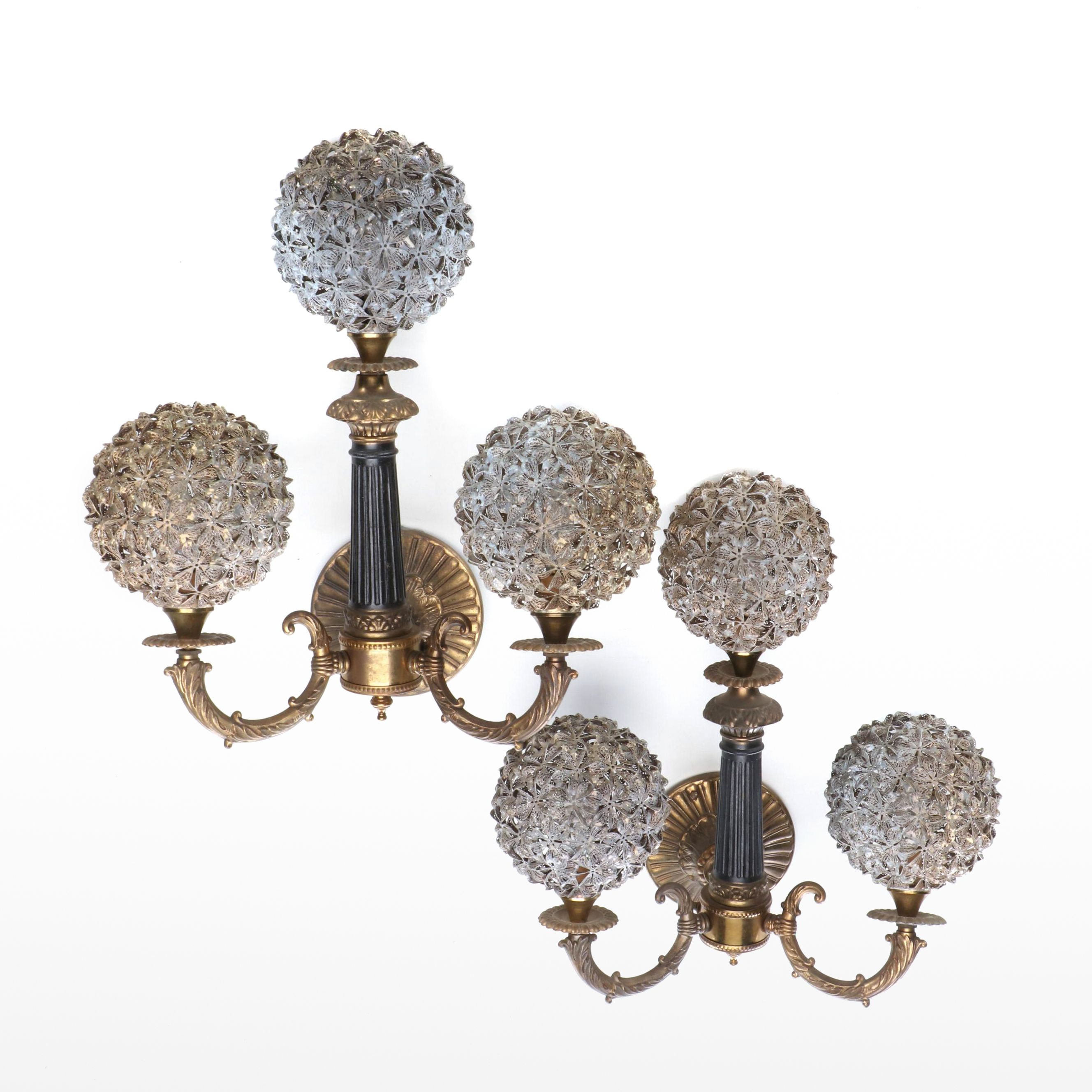 Metal Floral Sphere Sconces