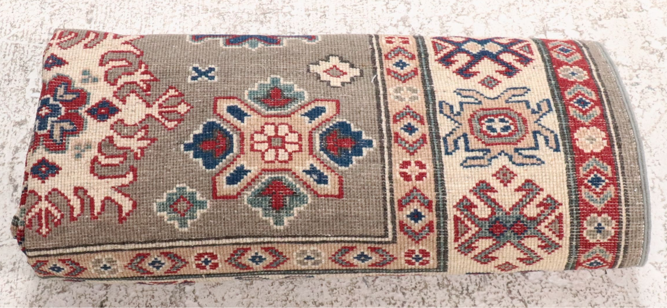 4'2 x 5'10 Hand-Knotted Pakistani Kazak Area Rug