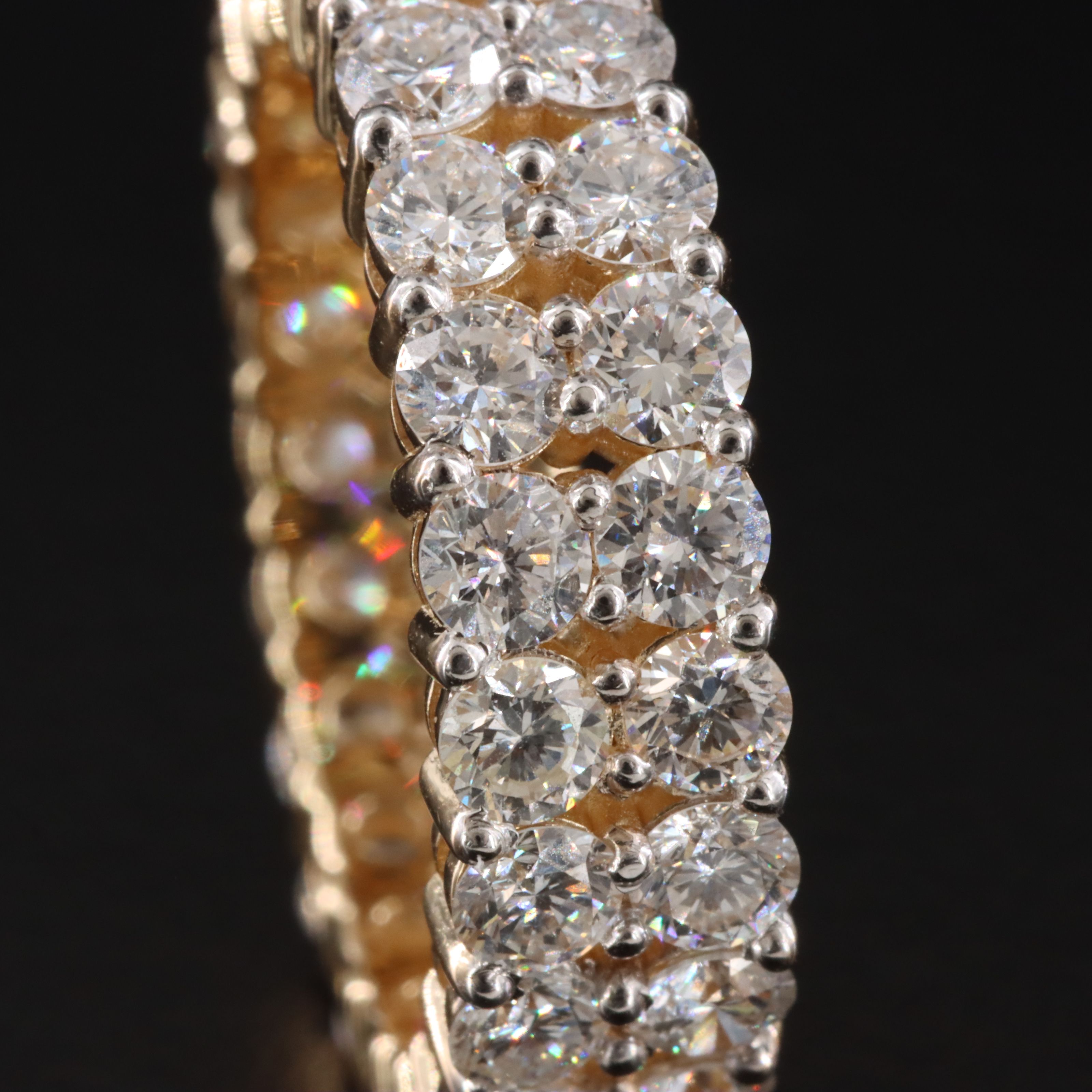 14K 4.28 CTW Lab Grown Diamond Double Row Eternity Band