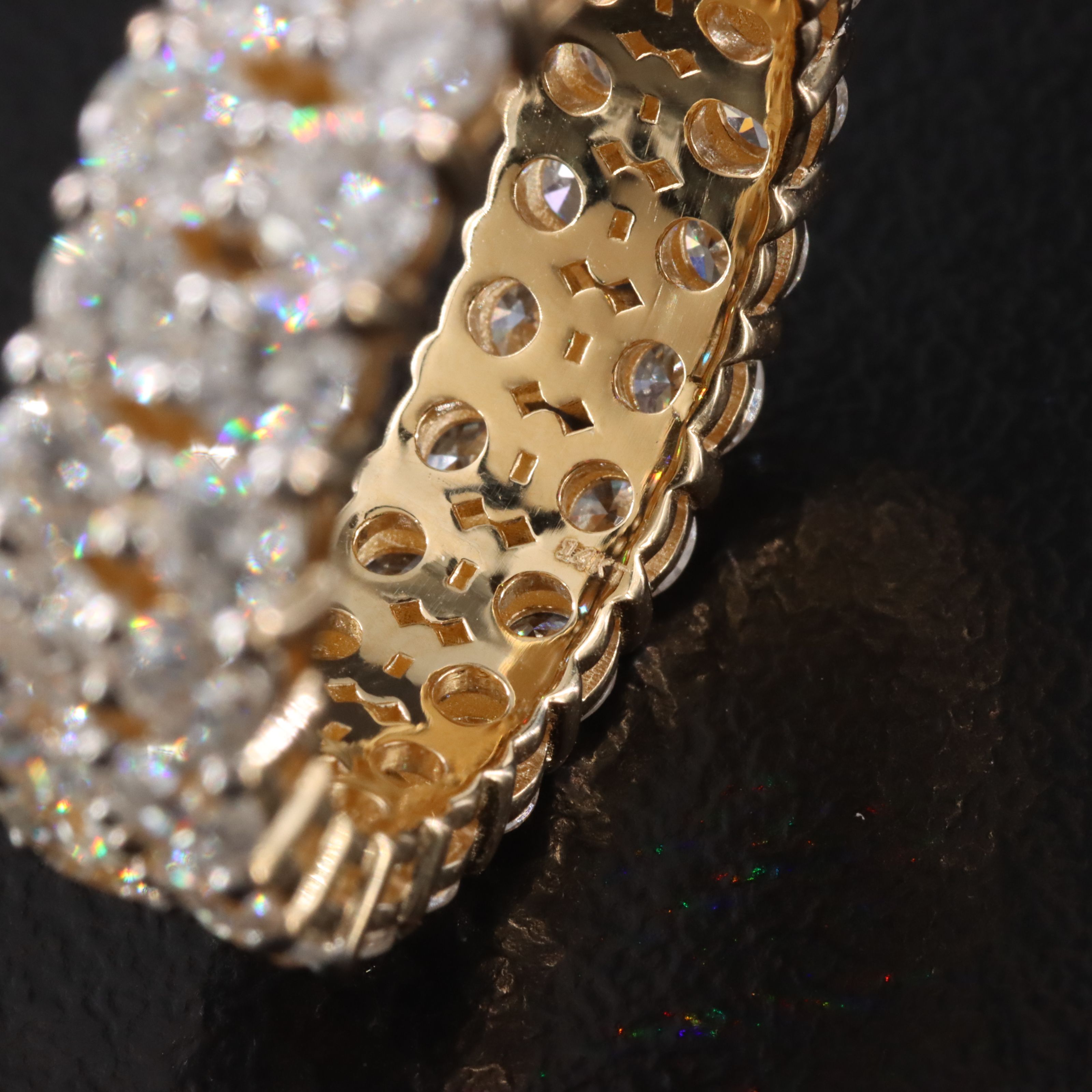 14K 4.28 CTW Lab Grown Diamond Double Row Eternity Band