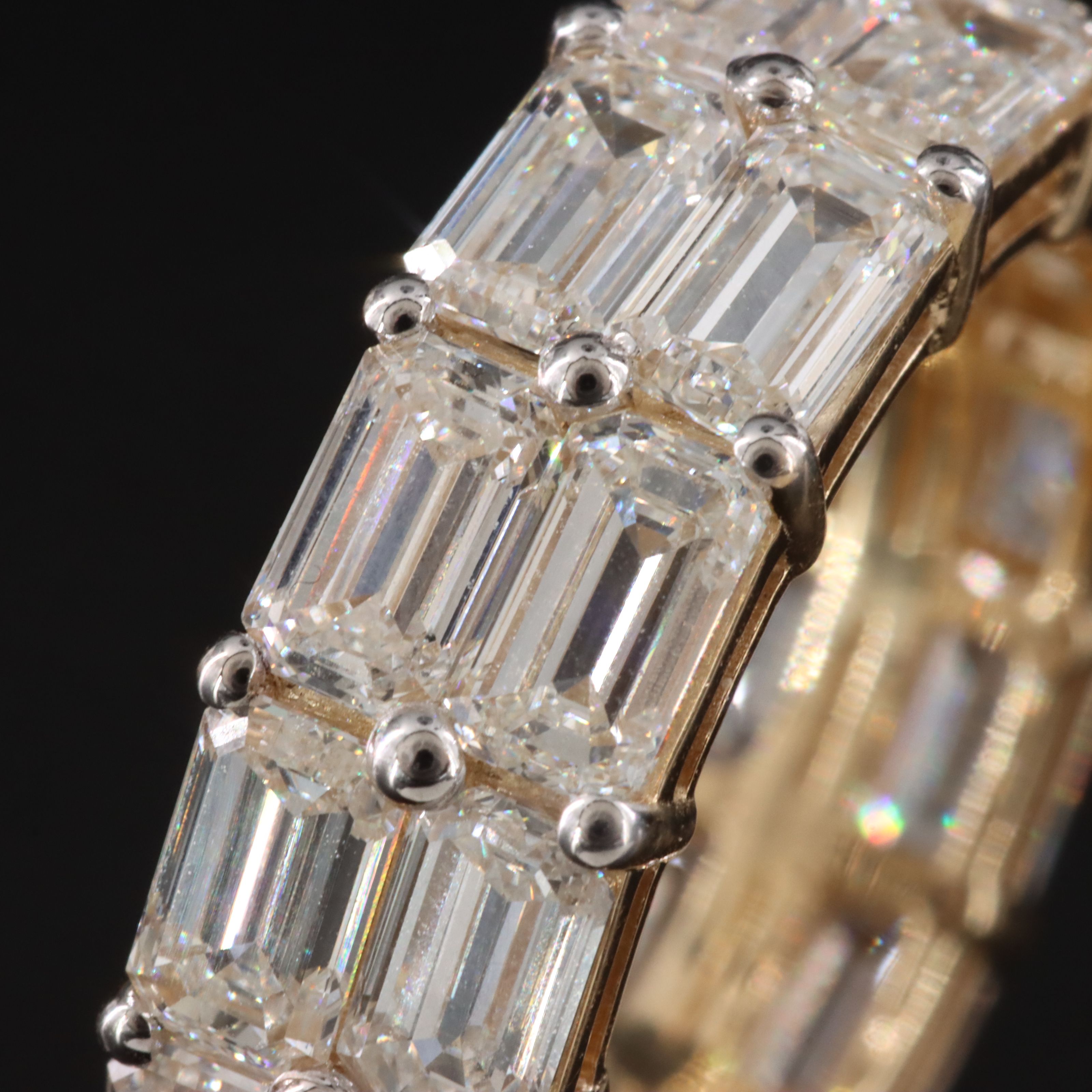 14K 8.59 CTW Lab Grown Diamond Double Row Eternity Band