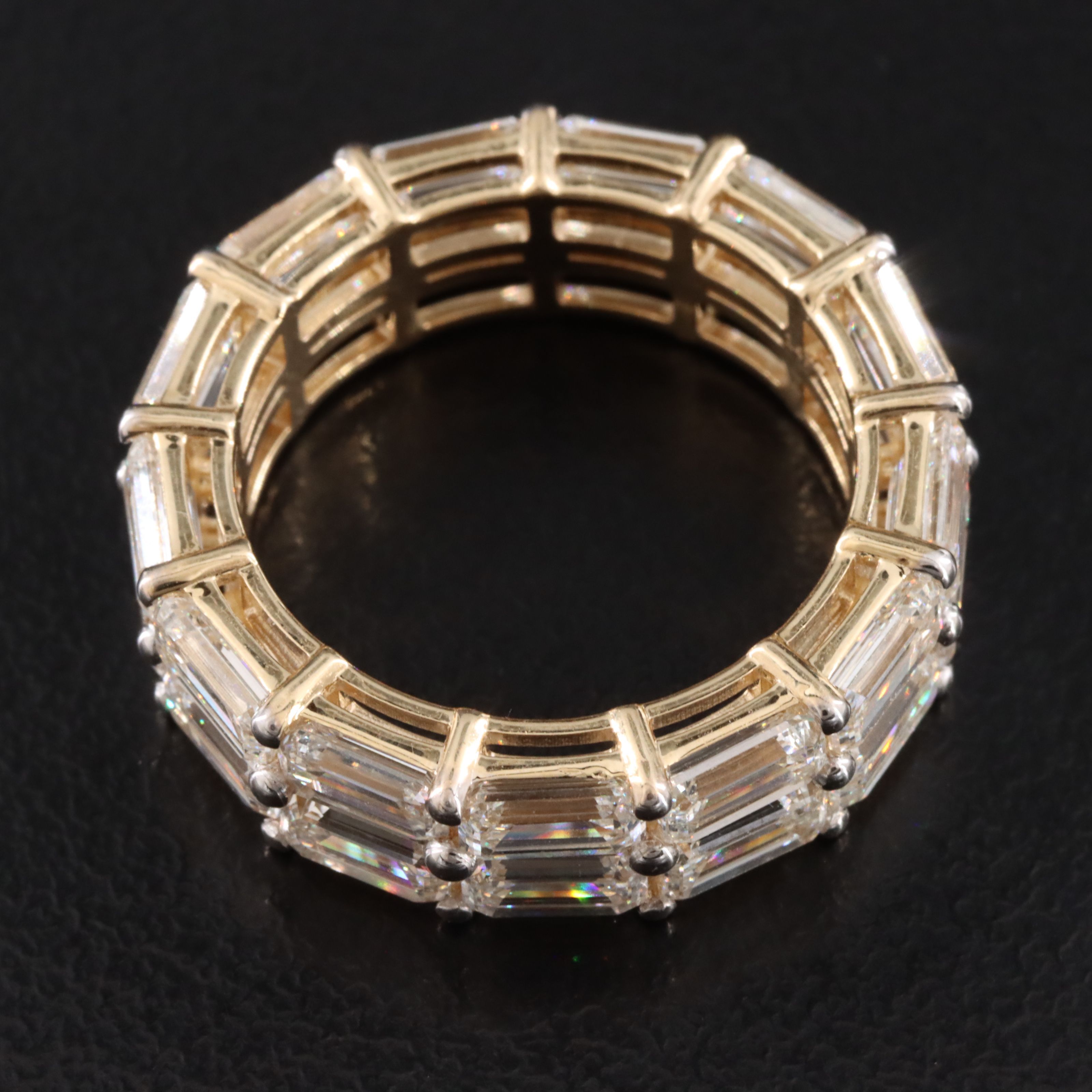 14K 8.59 CTW Lab Grown Diamond Double Row Eternity Band