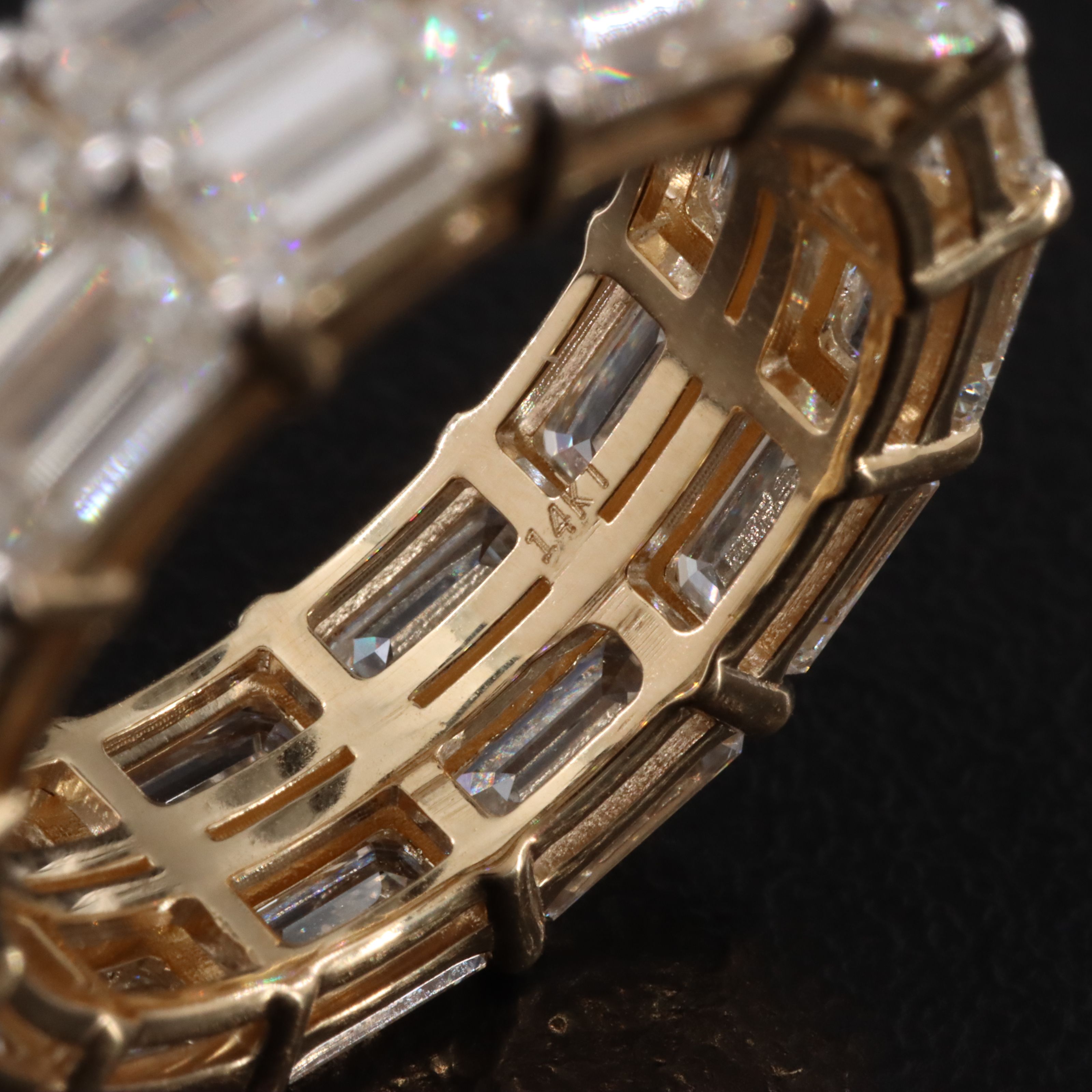 14K 8.59 CTW Lab Grown Diamond Double Row Eternity Band