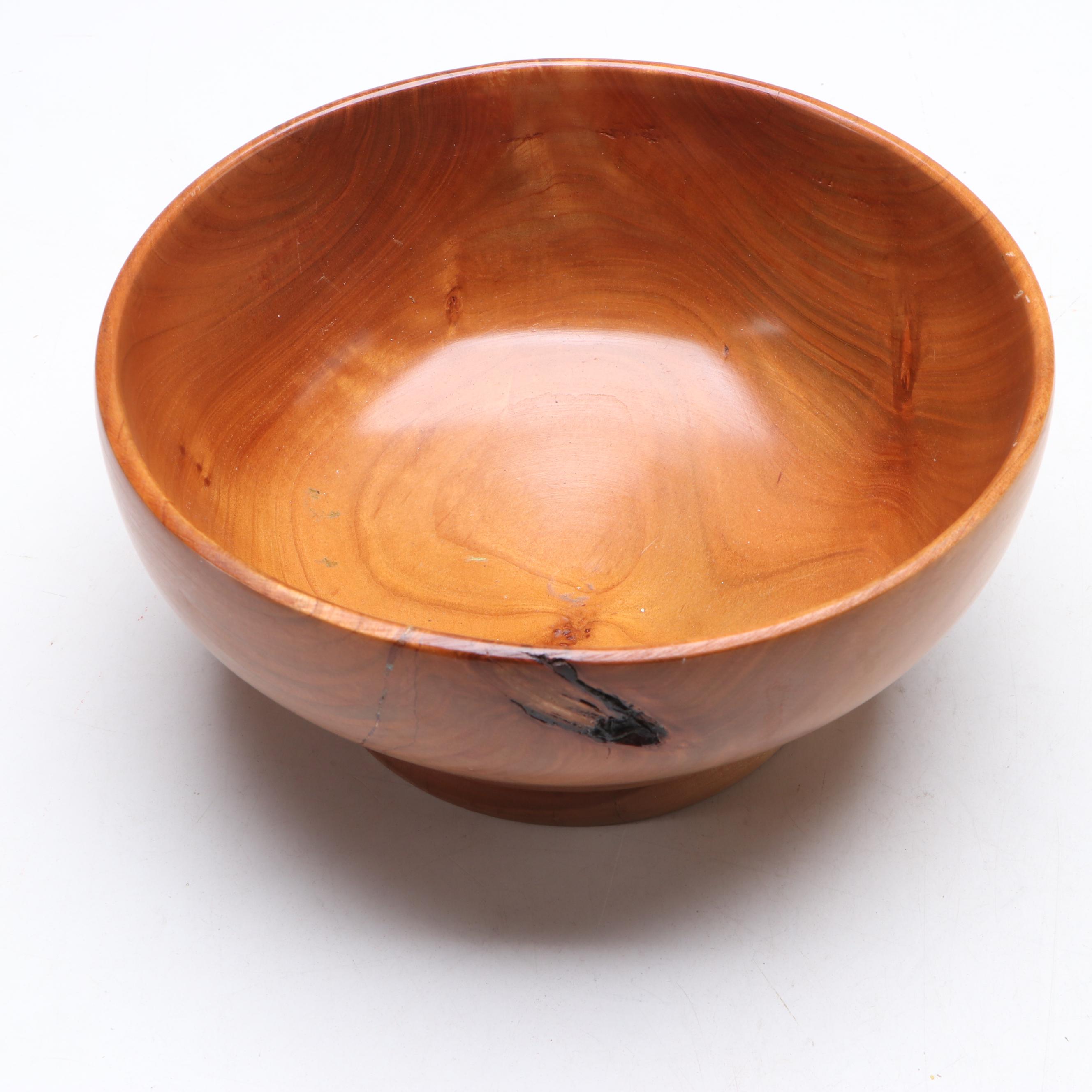 Ron Smucker Turned Cherry Wood Bowl, 2008