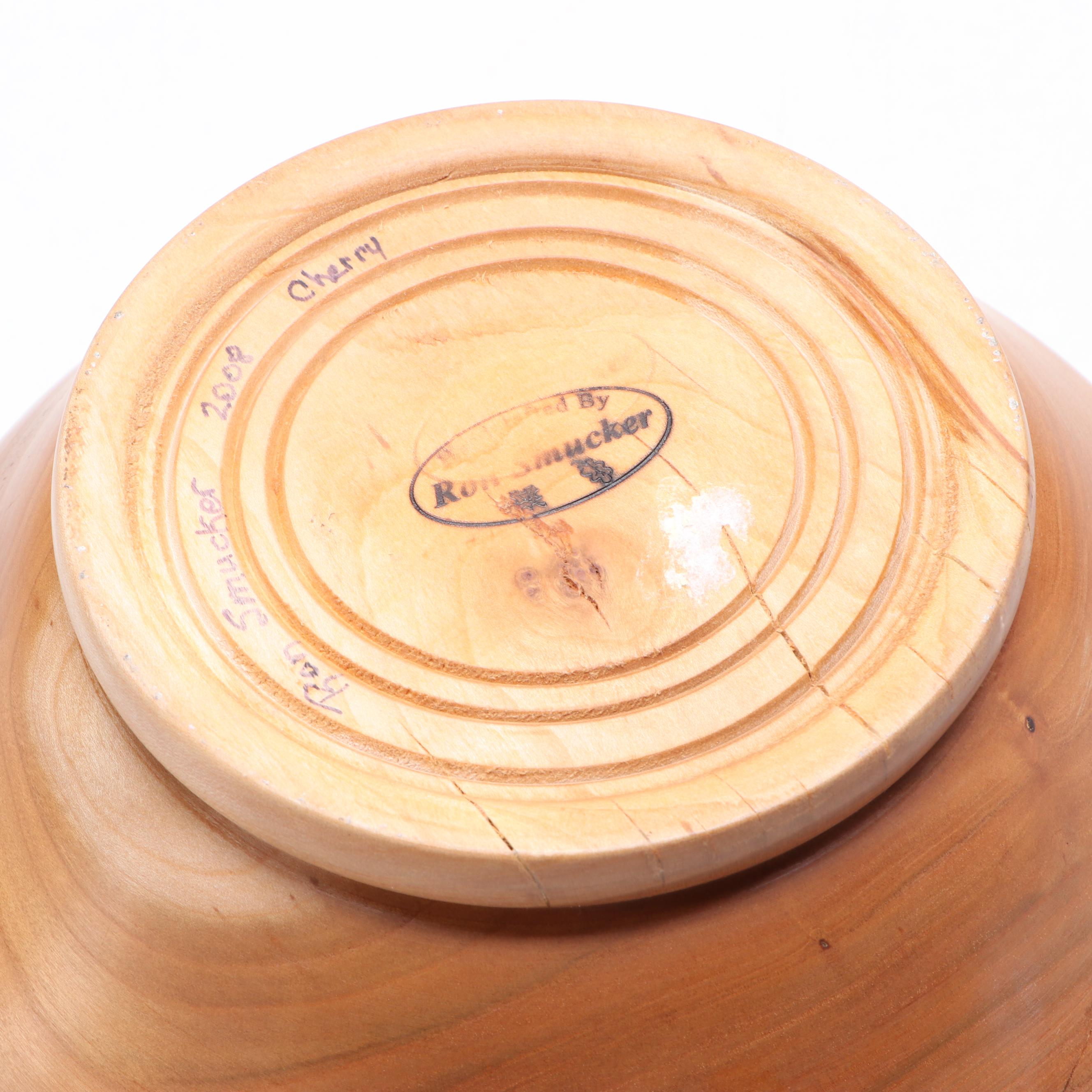 Ron Smucker Turned Cherry Wood Bowl, 2008