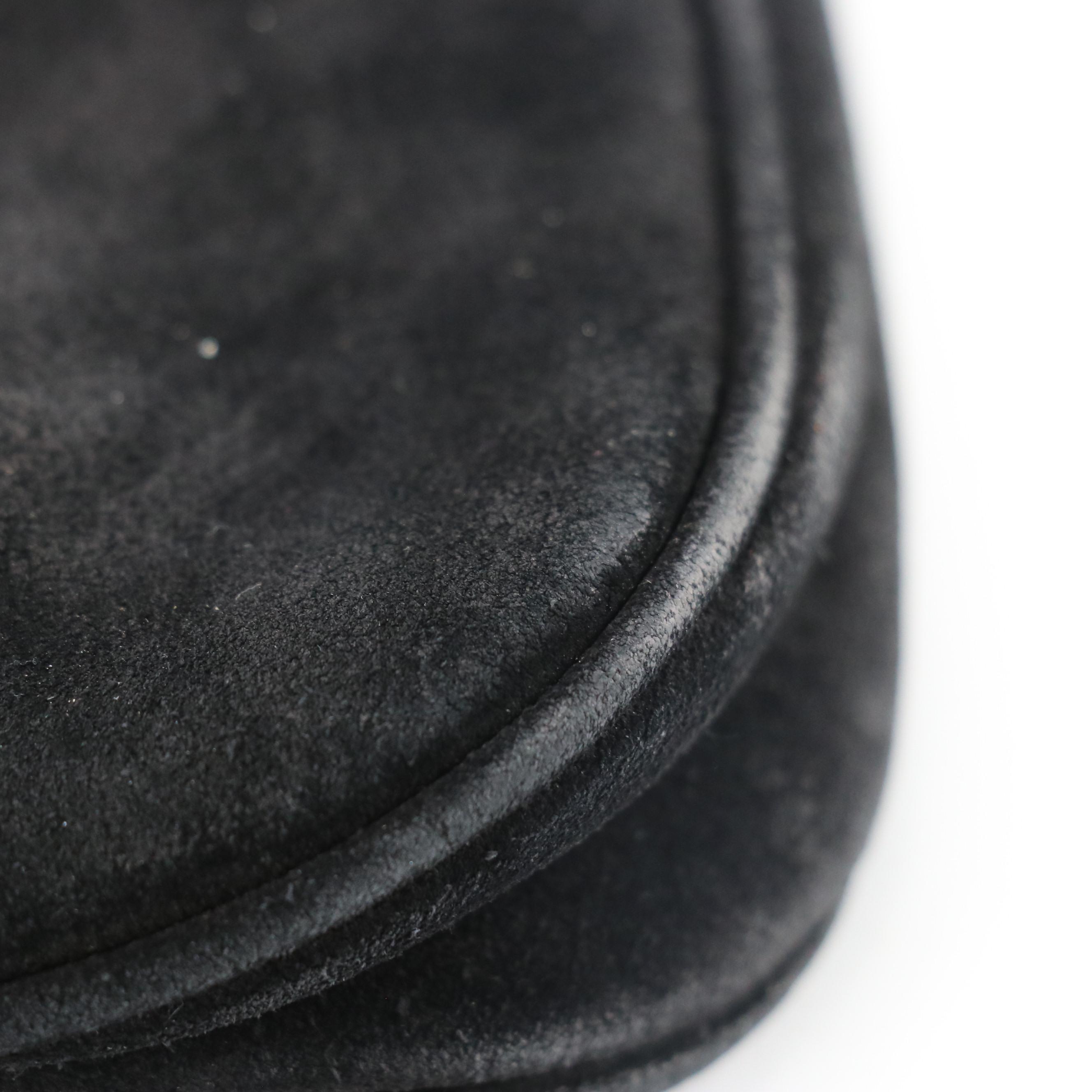 Prada Black Scamosciato Suede and Leather Small Shoulder Bag