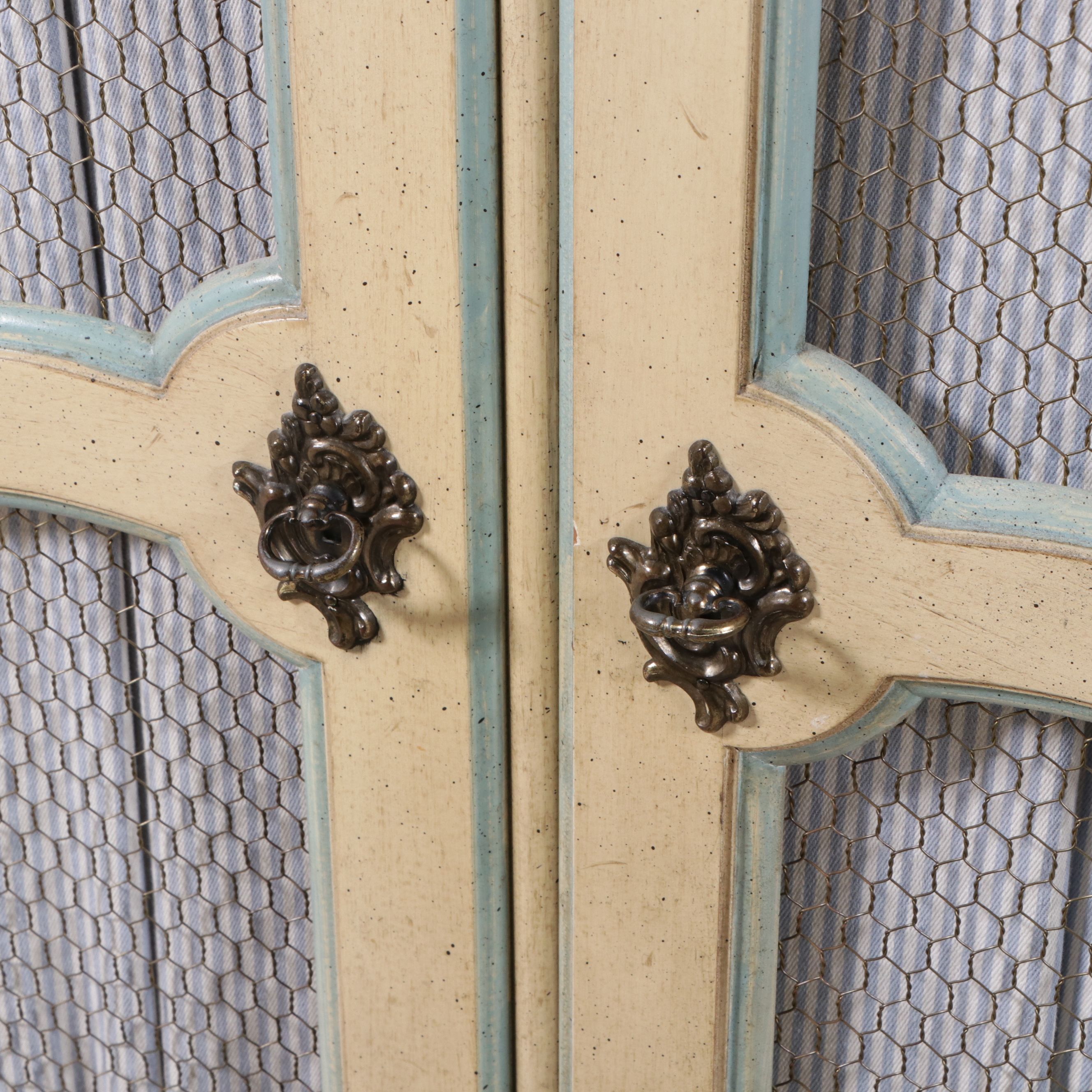 Milling Road Furniture French Provincial Style Painted Armoire