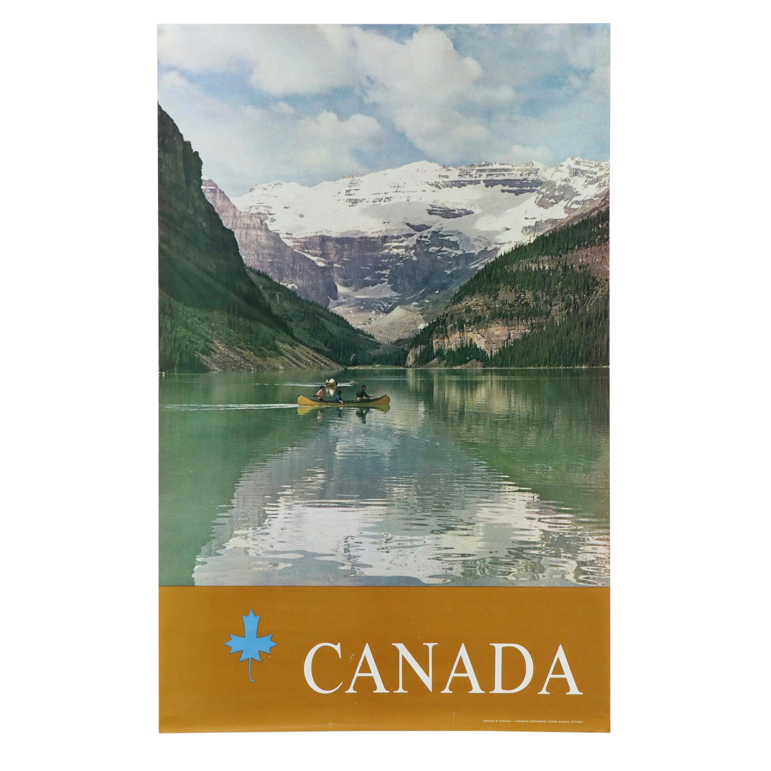 Mountain Landscape Offset Lithograph "Canada," Late 20th Century