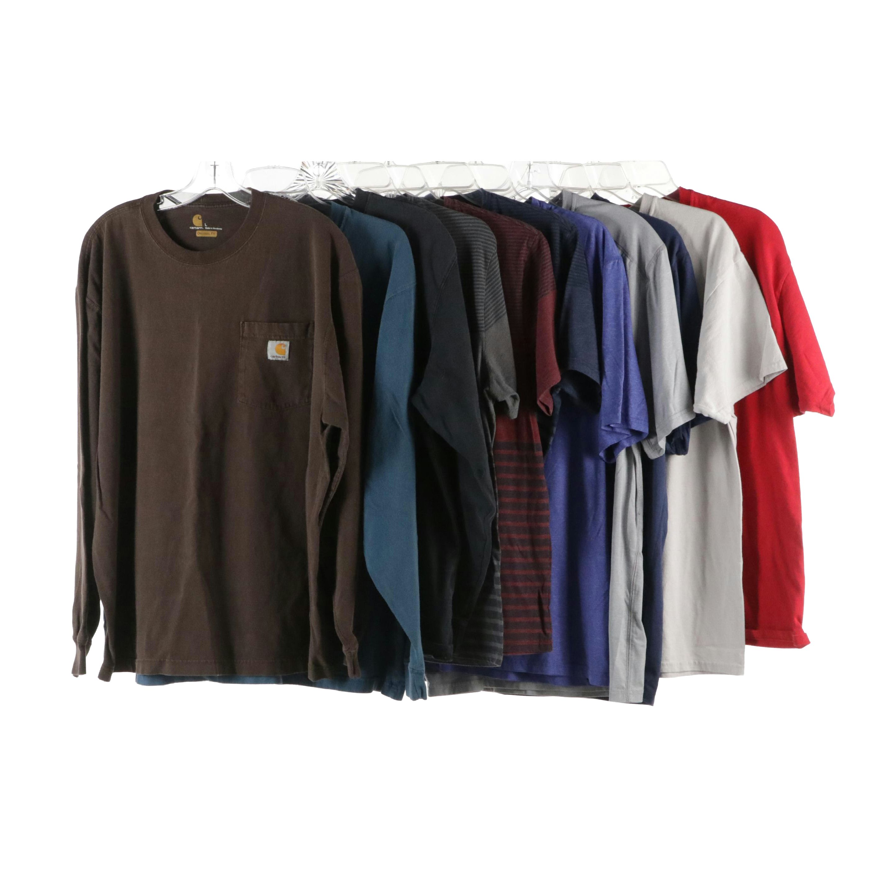 Men's Carhartt Long Sleeve, American Rag V-Neck and Other Short Sleeve Tops