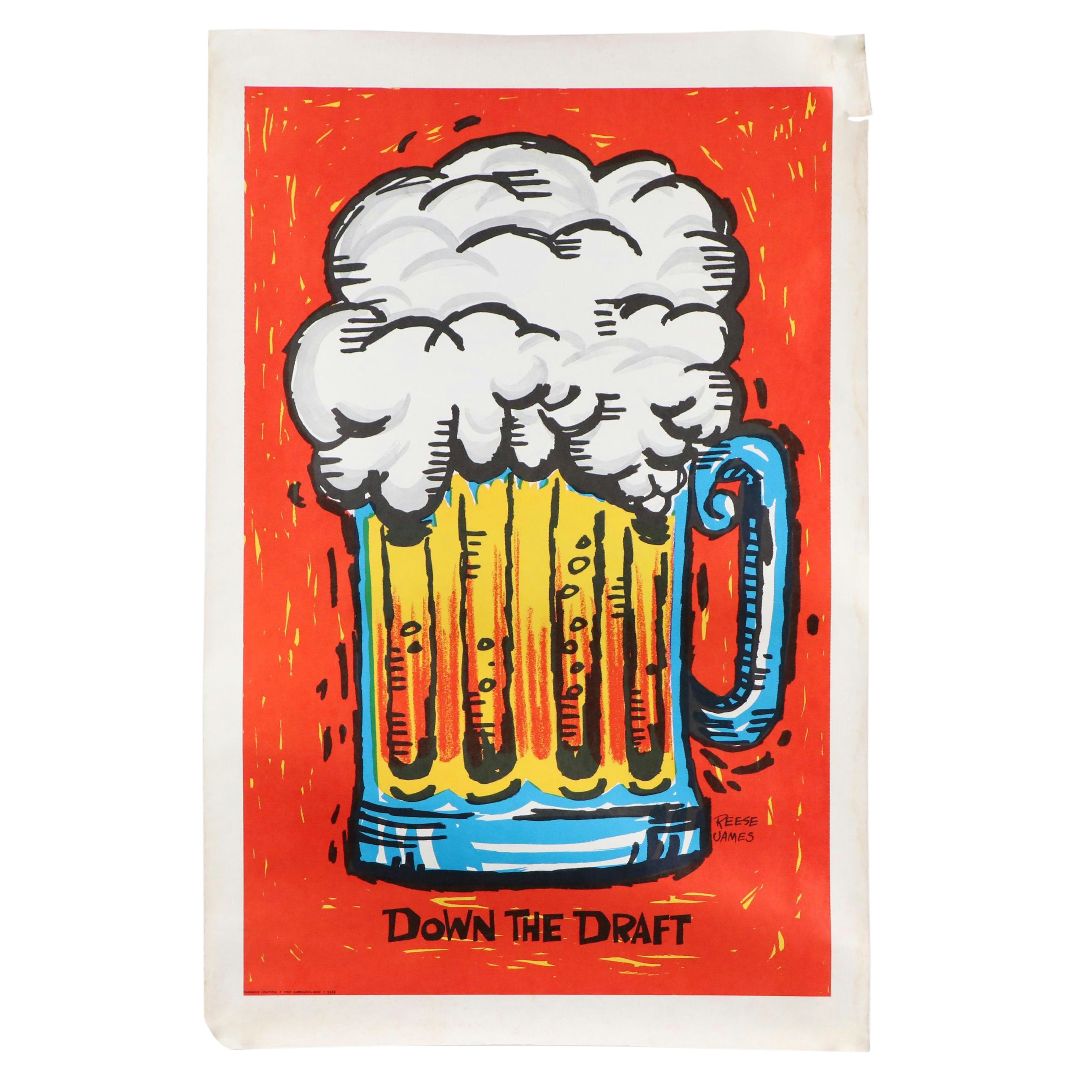 Color Lithograph After Reese James "Down the Draft," Late 20th Century