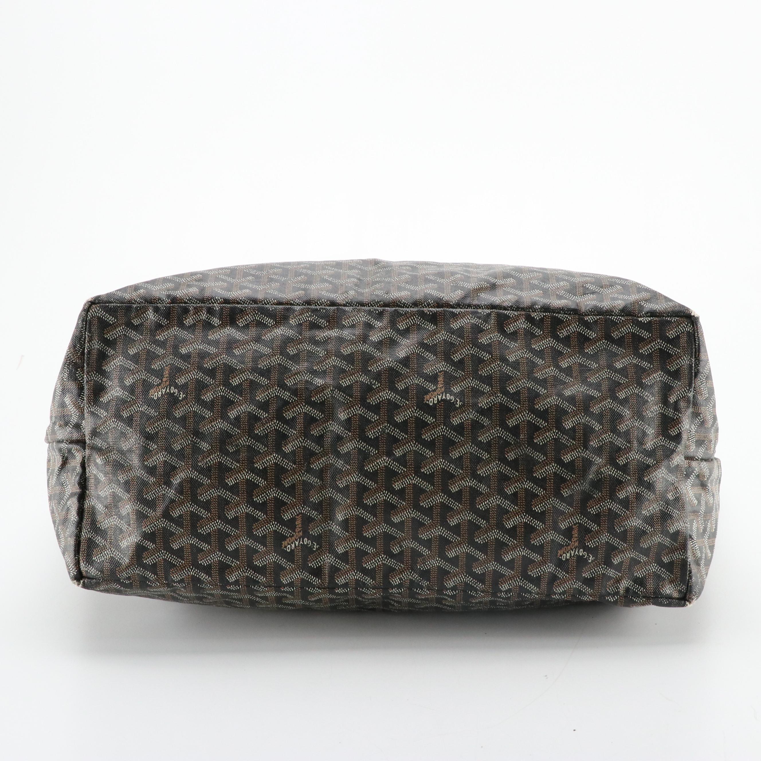 Goyard Saint Louis GM Tote in Black Goyardine Canvas