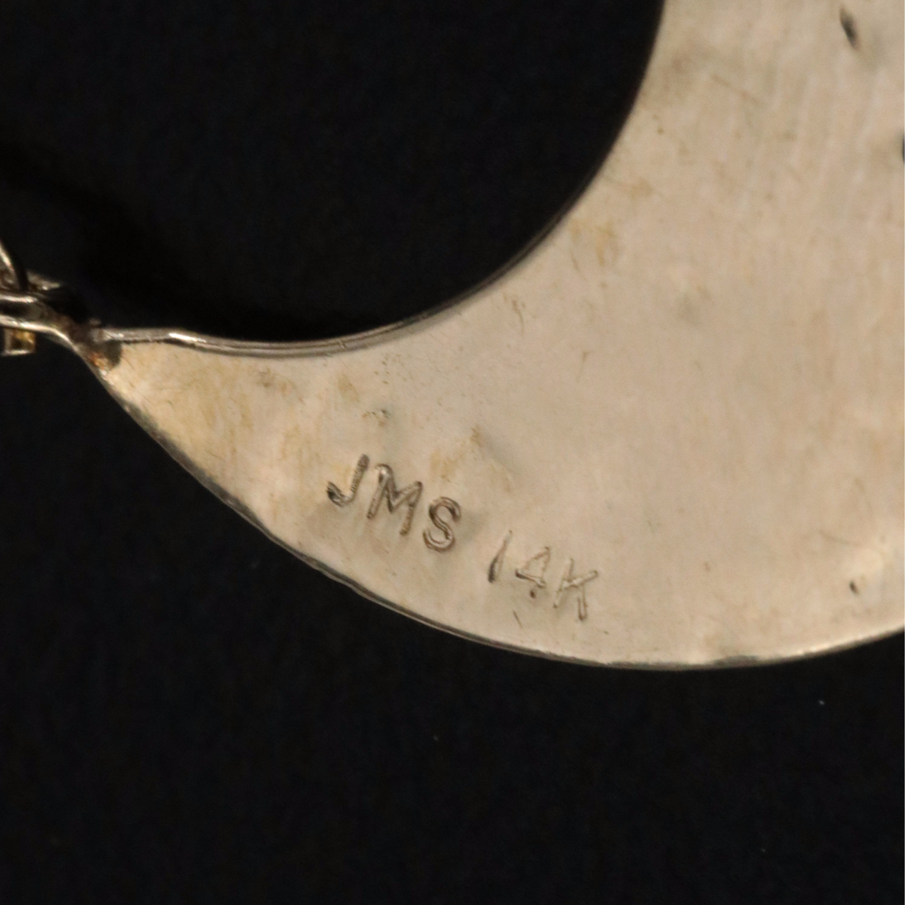 14K Hammered Disk Earrings