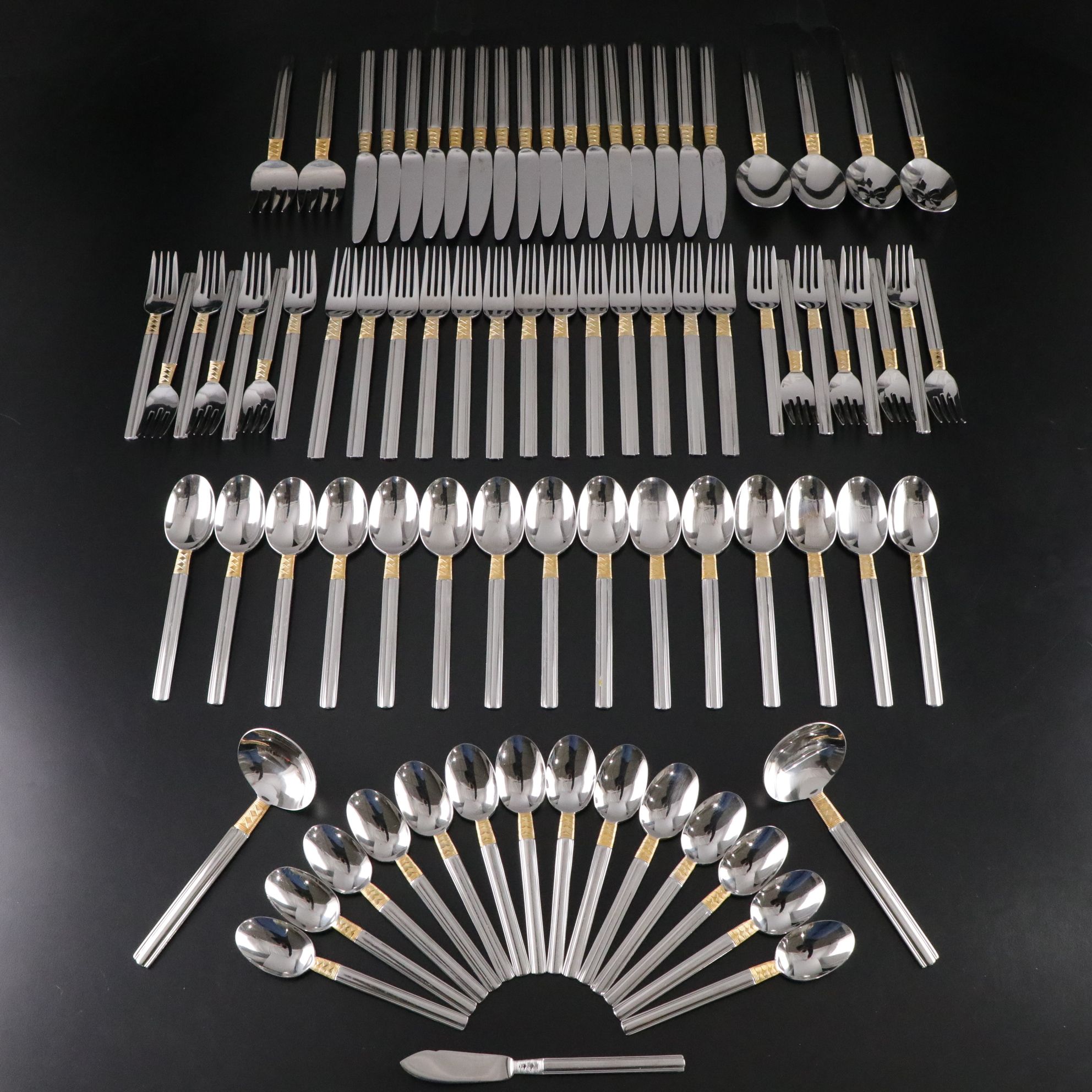 Pfaltzgraff "Golden Crossroads" Stainless Steel Flatware