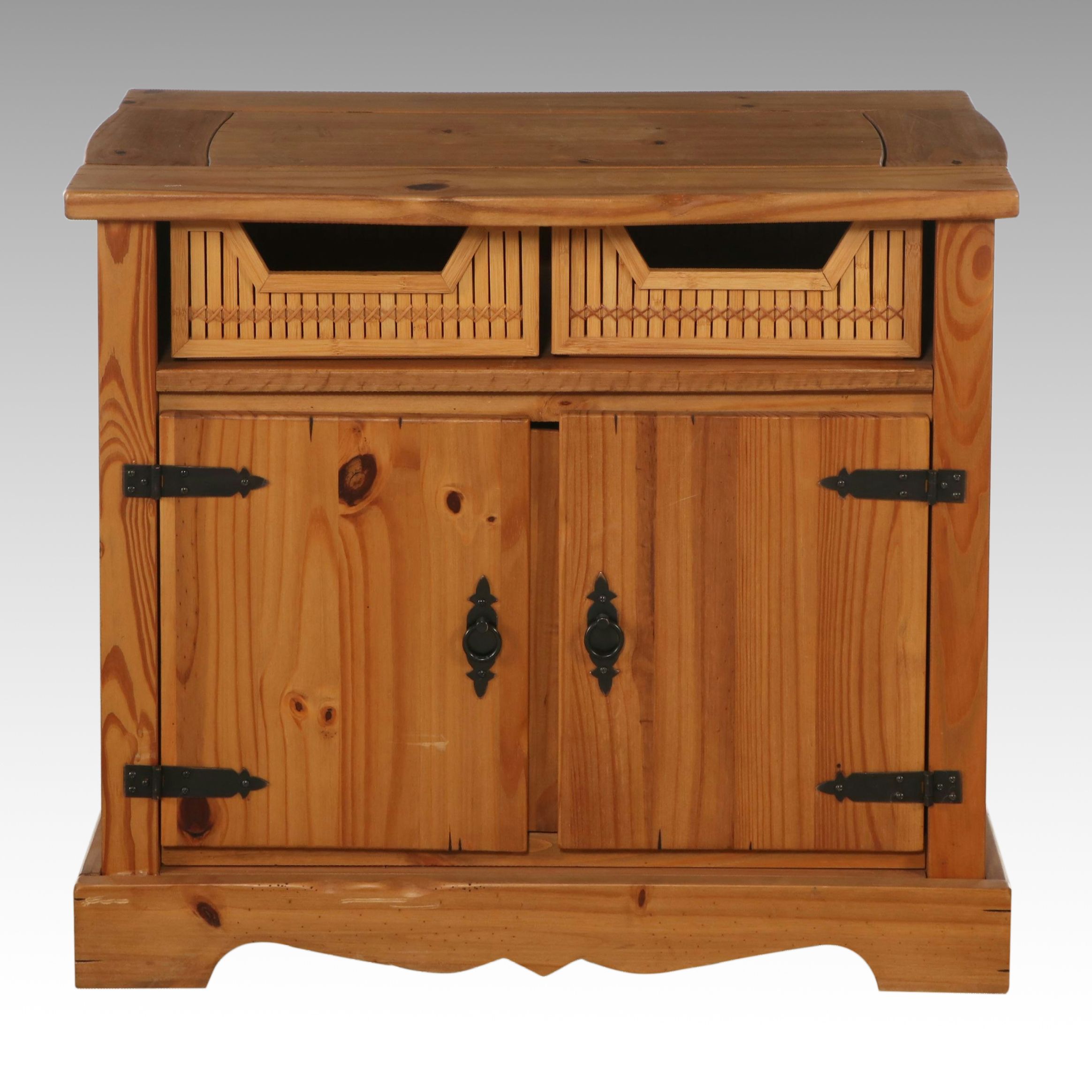 Pier 1 Imports Rustic Style Pine Cabinet