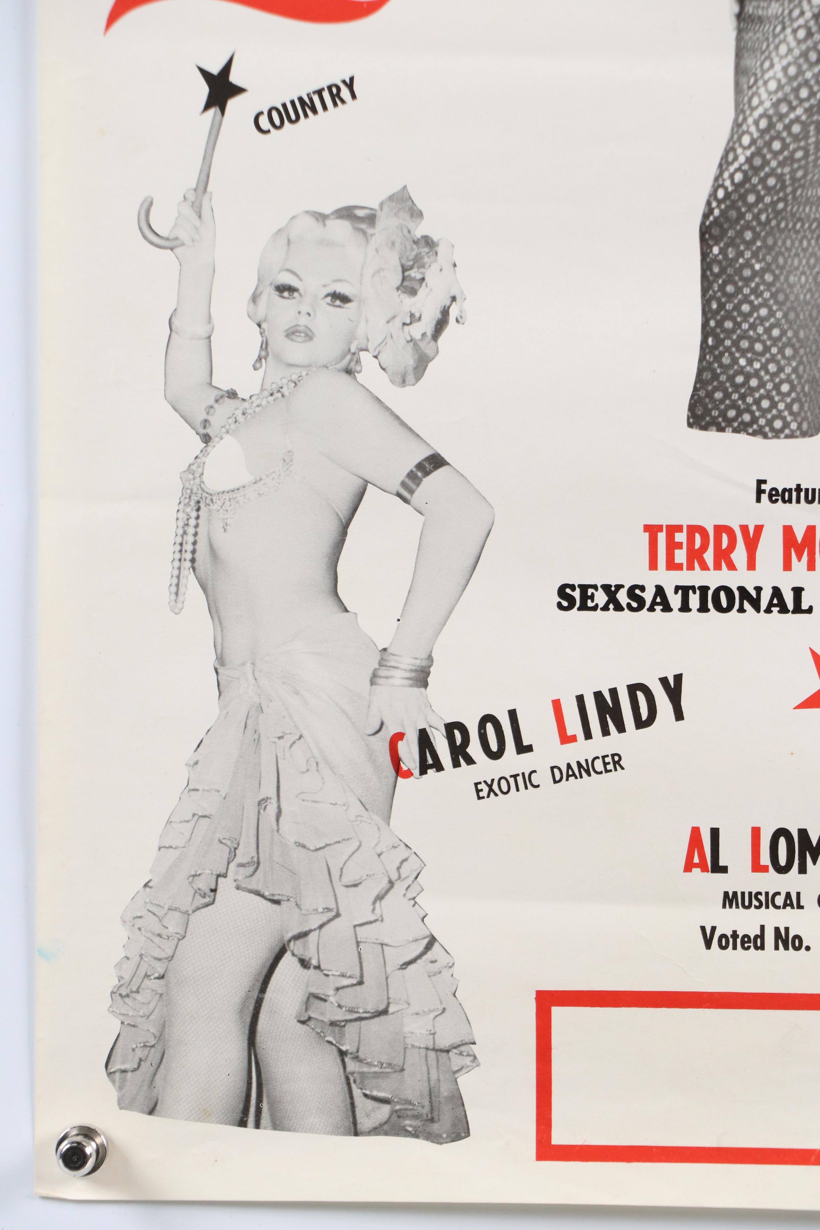 Offset Lithograph Showgirl Poster "Carnival of Vegas," Mid-20th Century