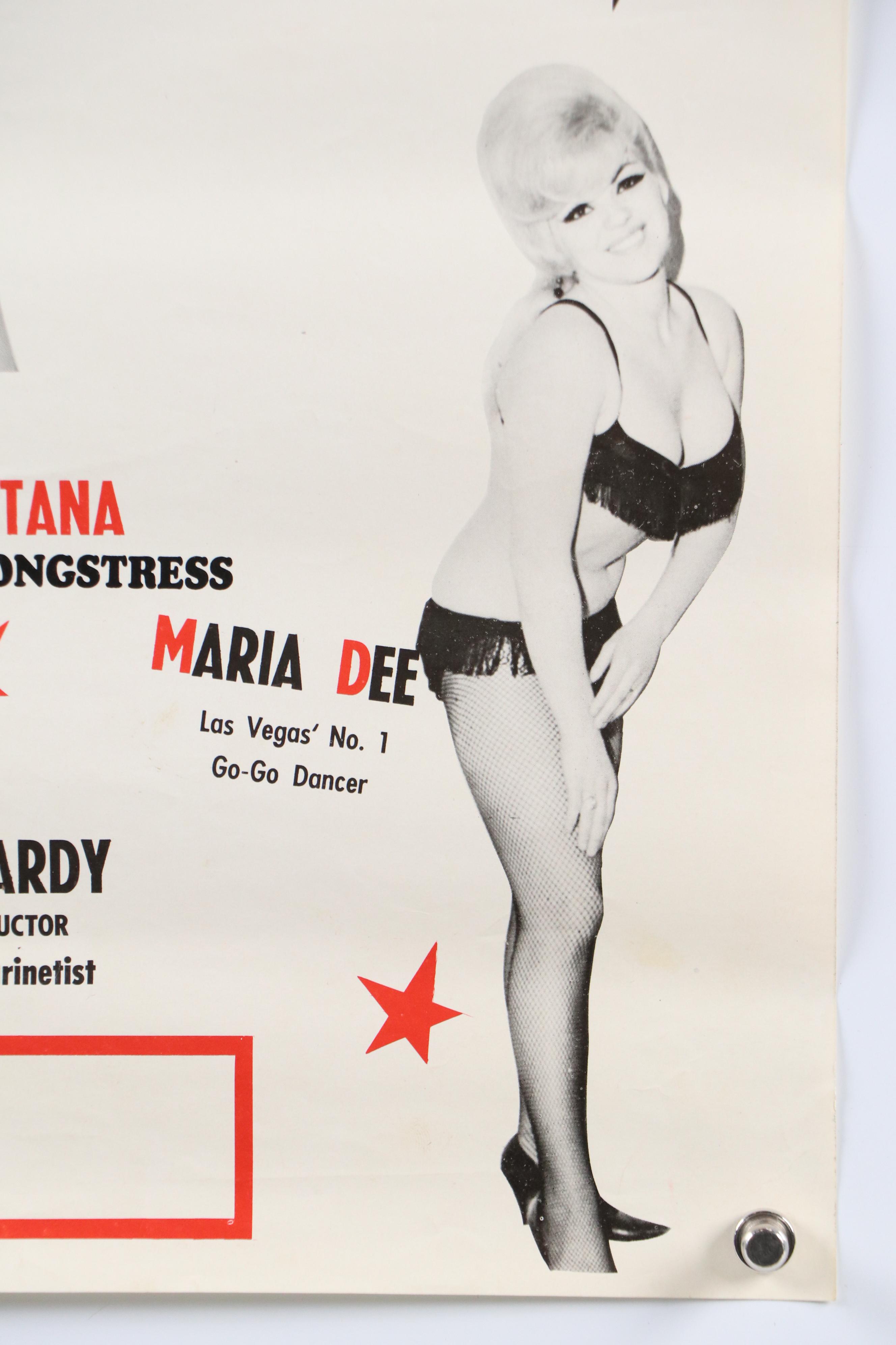 Offset Lithograph Showgirl Poster "Carnival of Vegas," Mid-20th Century