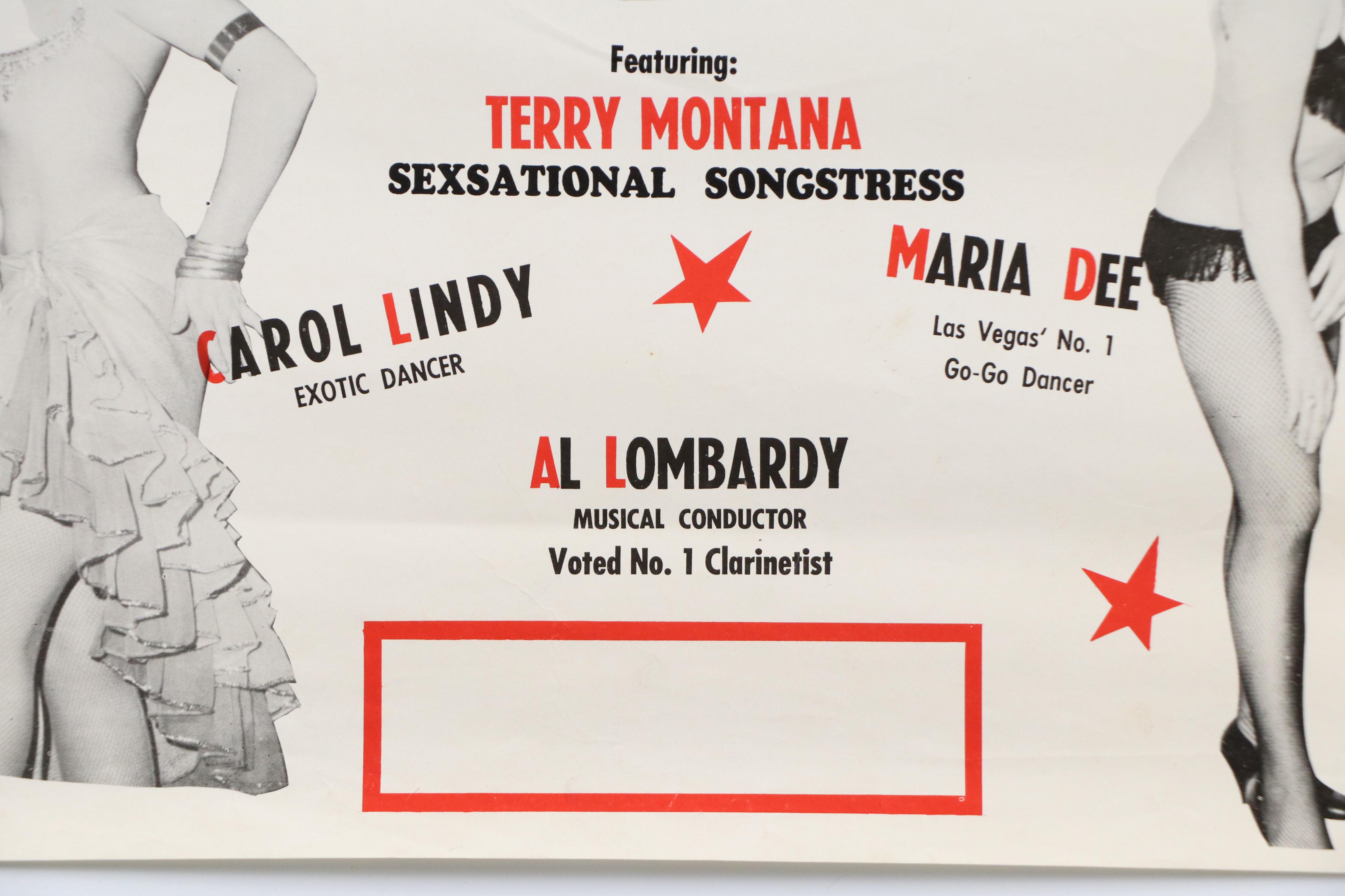 Offset Lithograph Showgirl Poster "Carnival of Vegas," Mid-20th Century