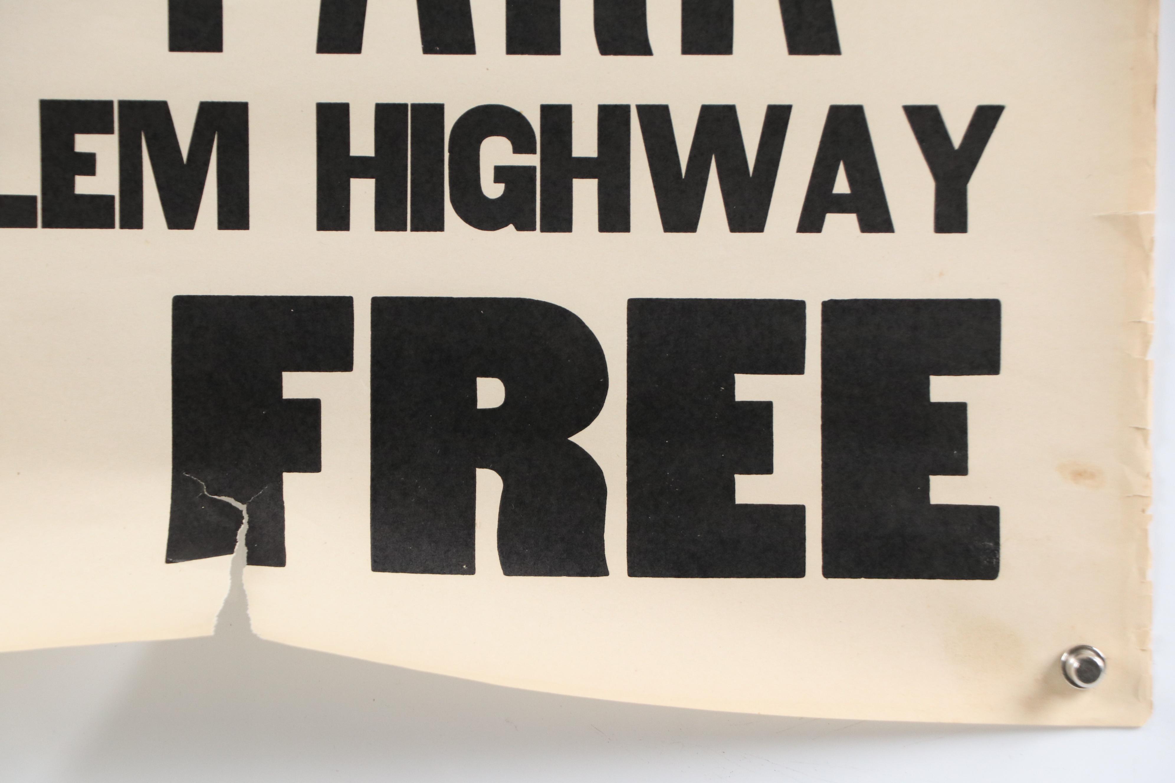 Letterpress Advertisement Print for Lester "Marvelo" Lake "Buried Alive" Act