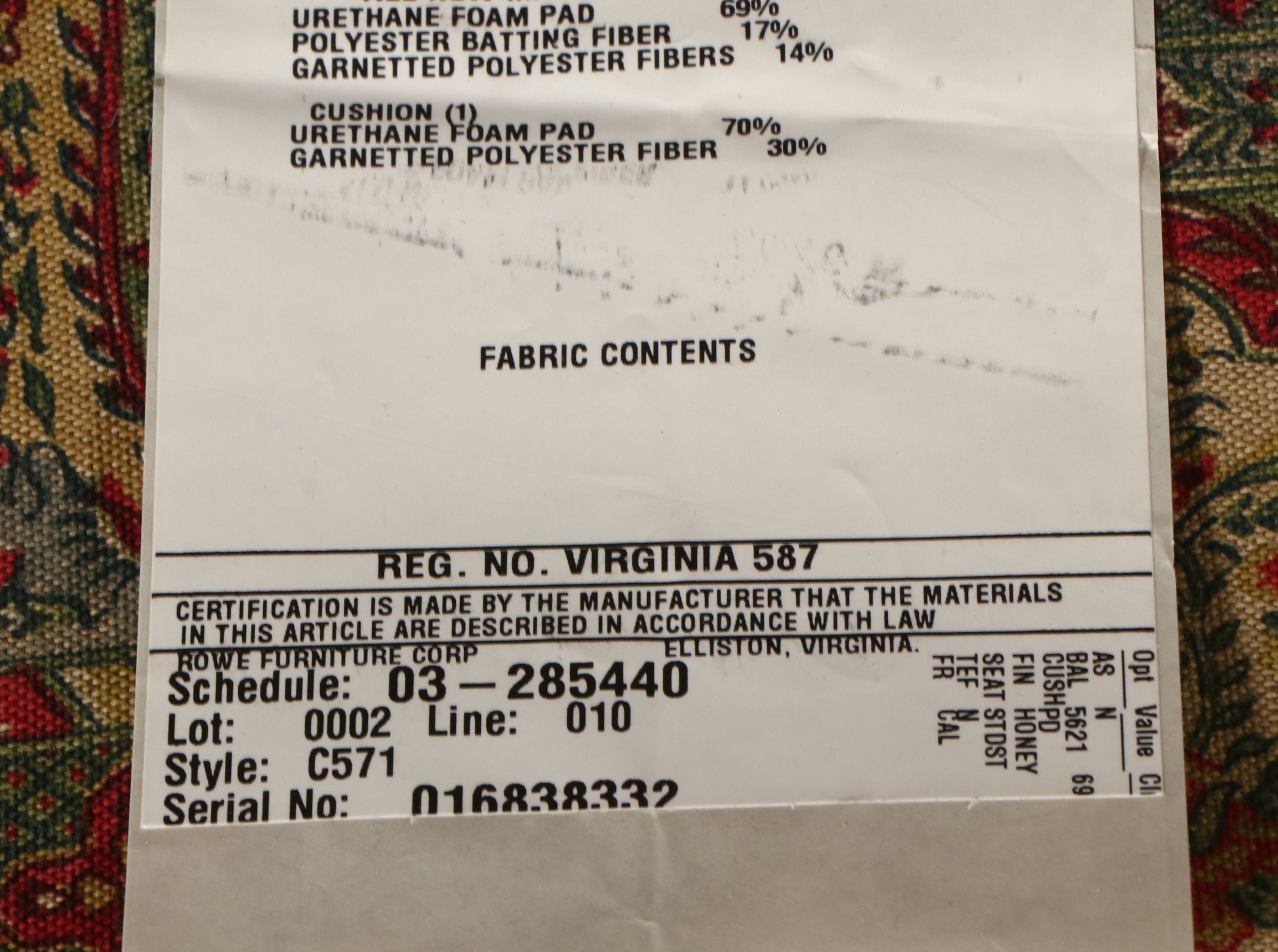 Rowe Furniture Lounge Chair and Ottoman