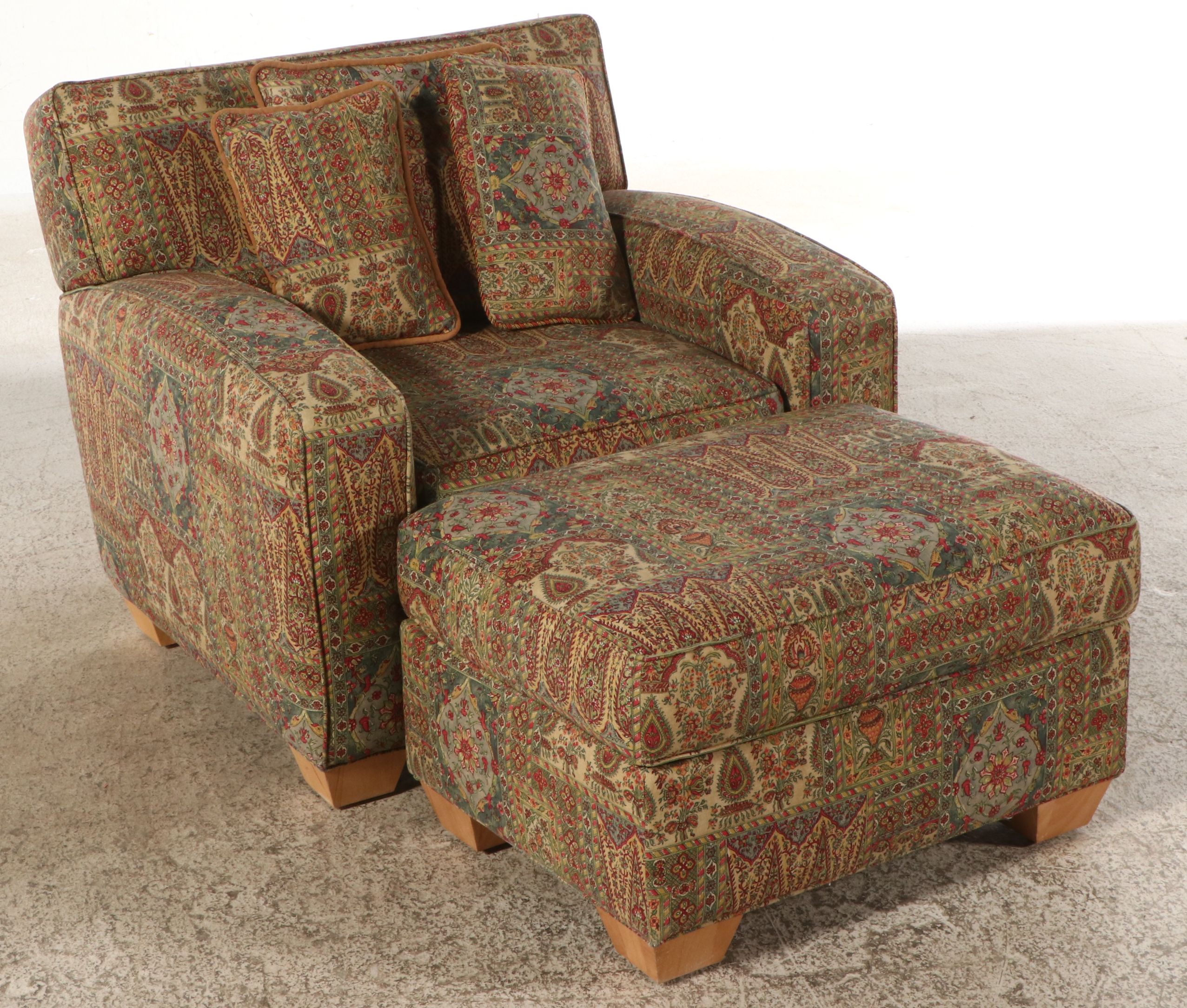 Rowe Furniture Lounge Chair and Ottoman