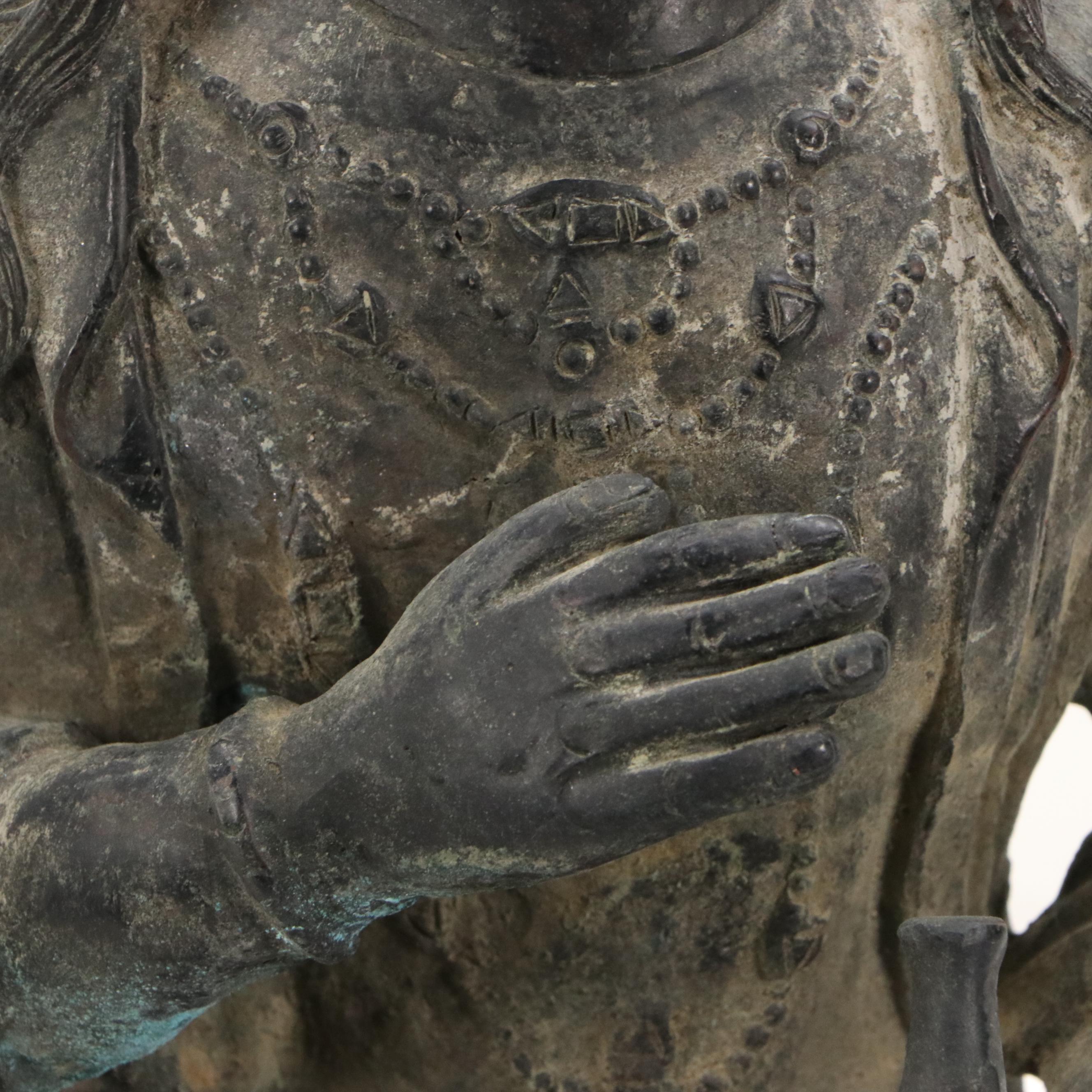 Patinated Bronze Shakyamuni Buddha Statue, Early to Mid-20th Century