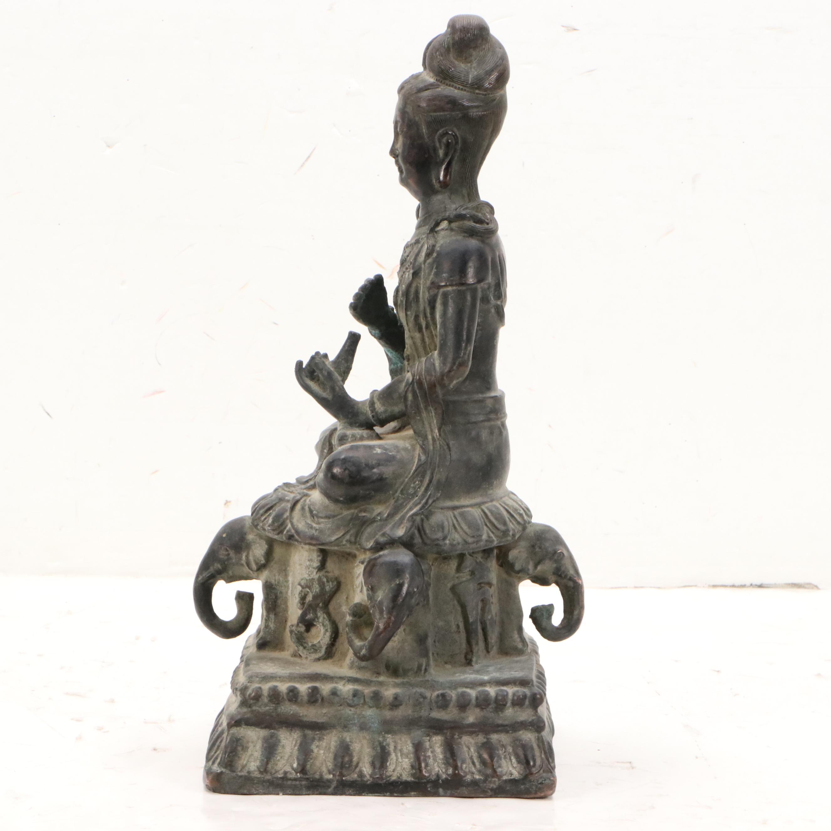 Patinated Bronze Shakyamuni Buddha Statue, Early to Mid-20th Century