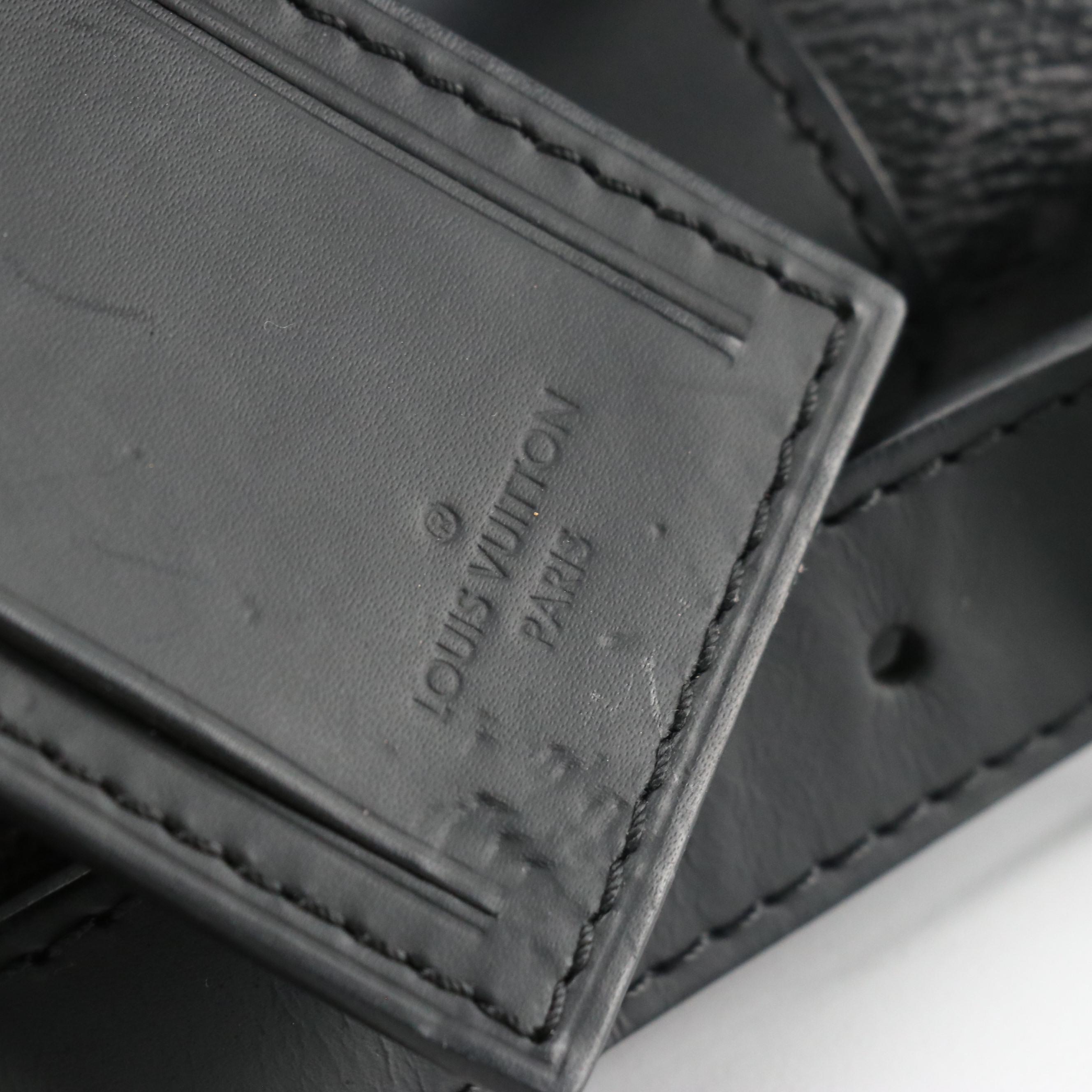 Louis Vuitton Keepall Bandoulière 45 in Monogram Eclipse and Black Leather