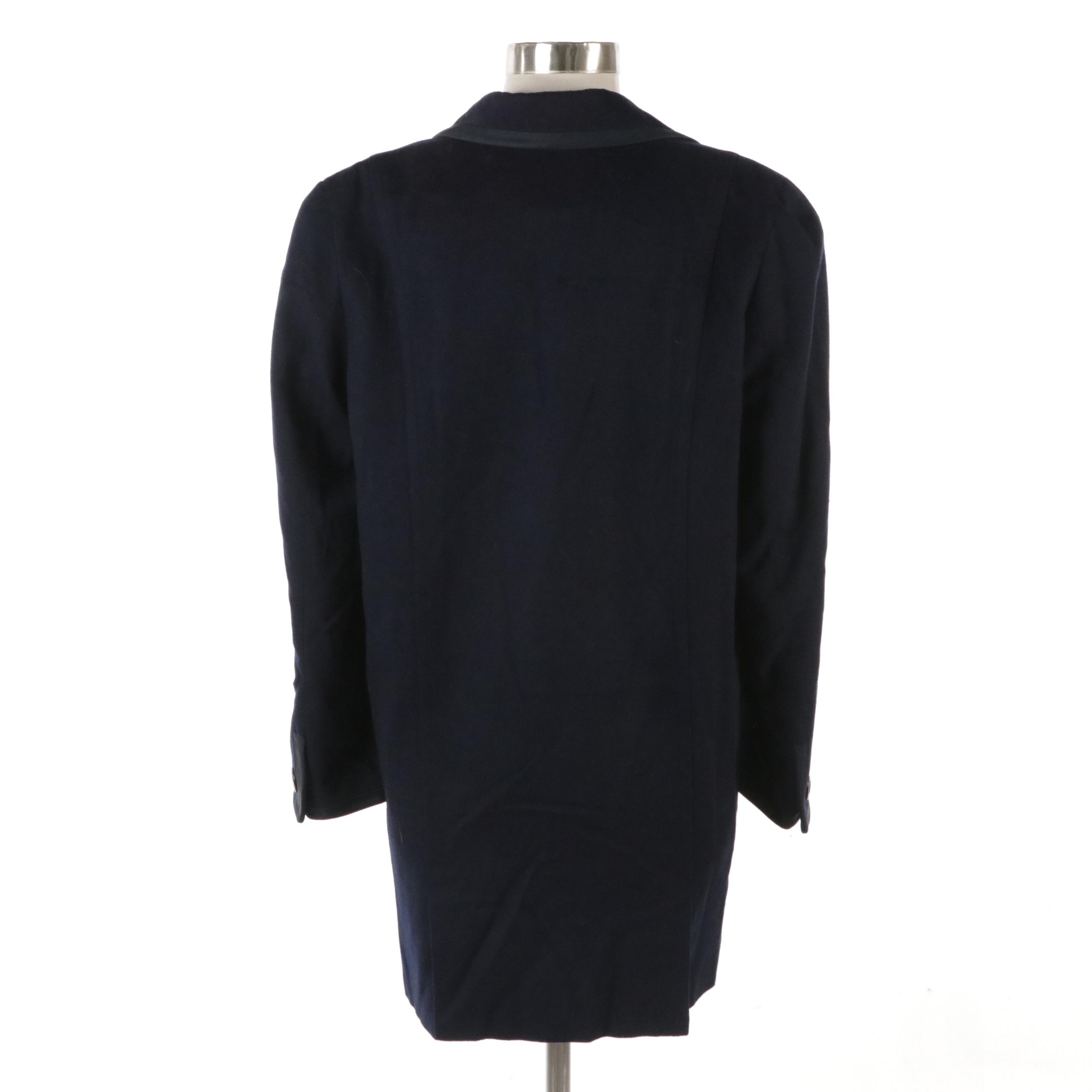 Burberrys Blazer in Loro Piana Navy Doeskin Wool