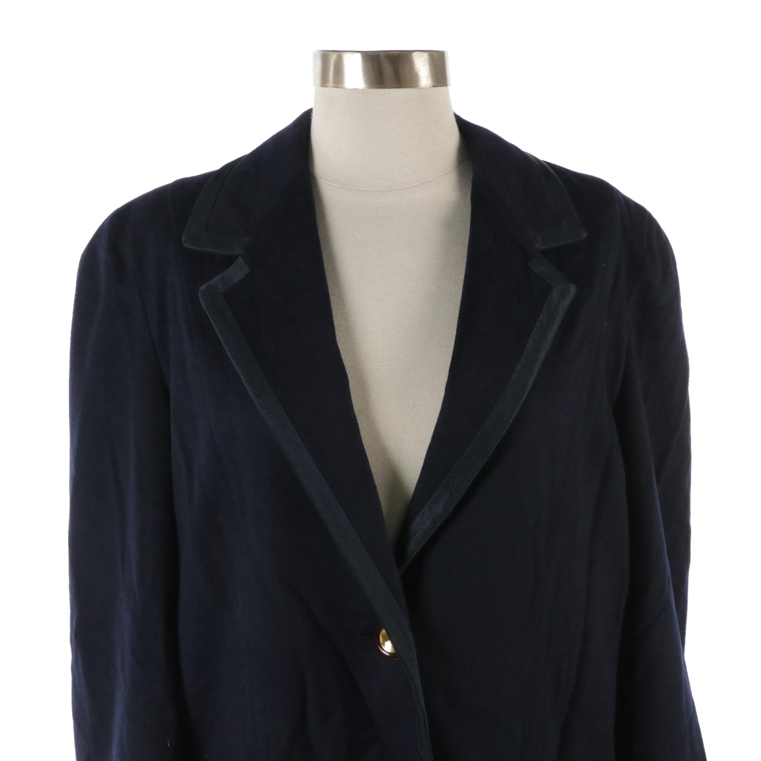 Burberrys Blazer in Loro Piana Navy Doeskin Wool