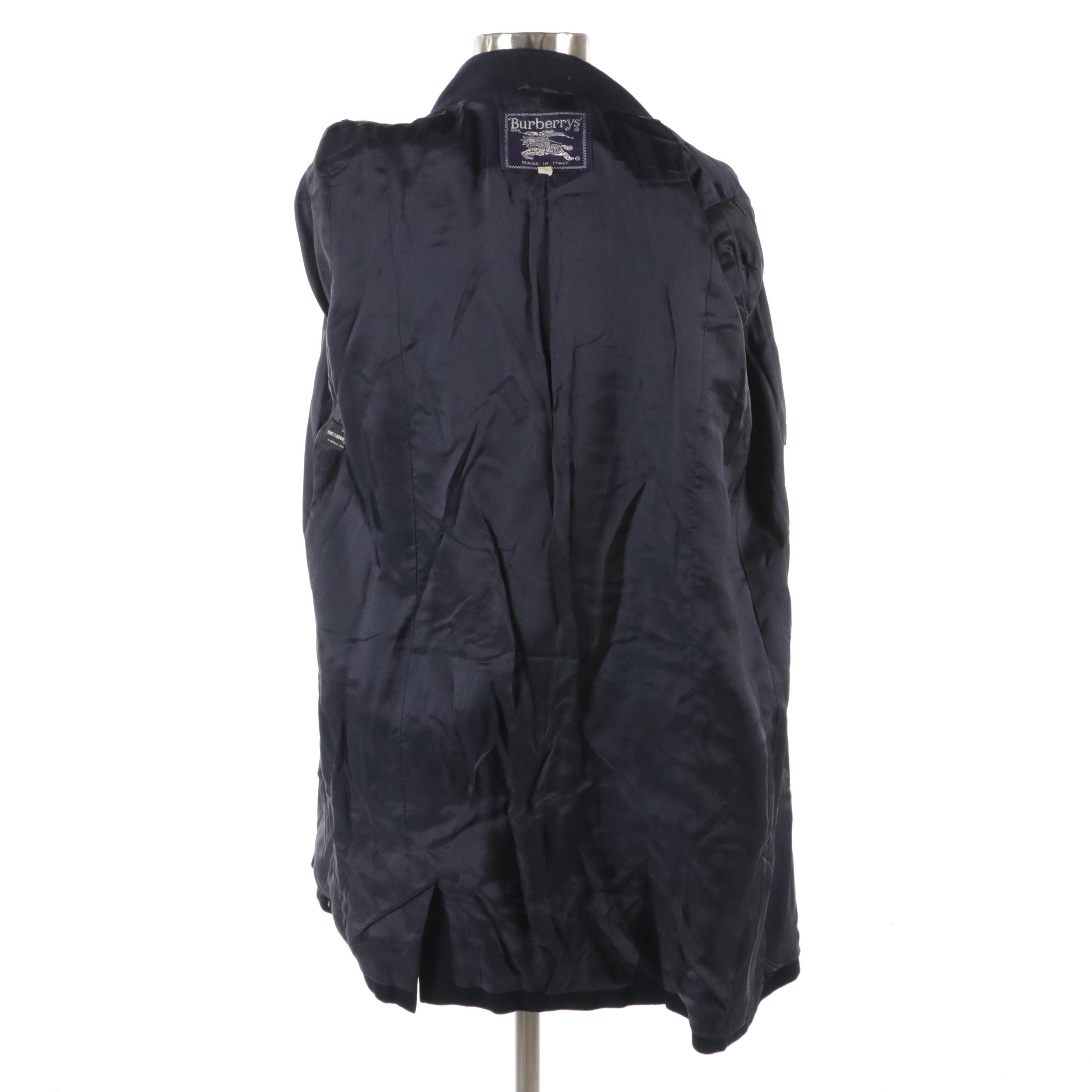 Burberrys Blazer in Loro Piana Navy Doeskin Wool