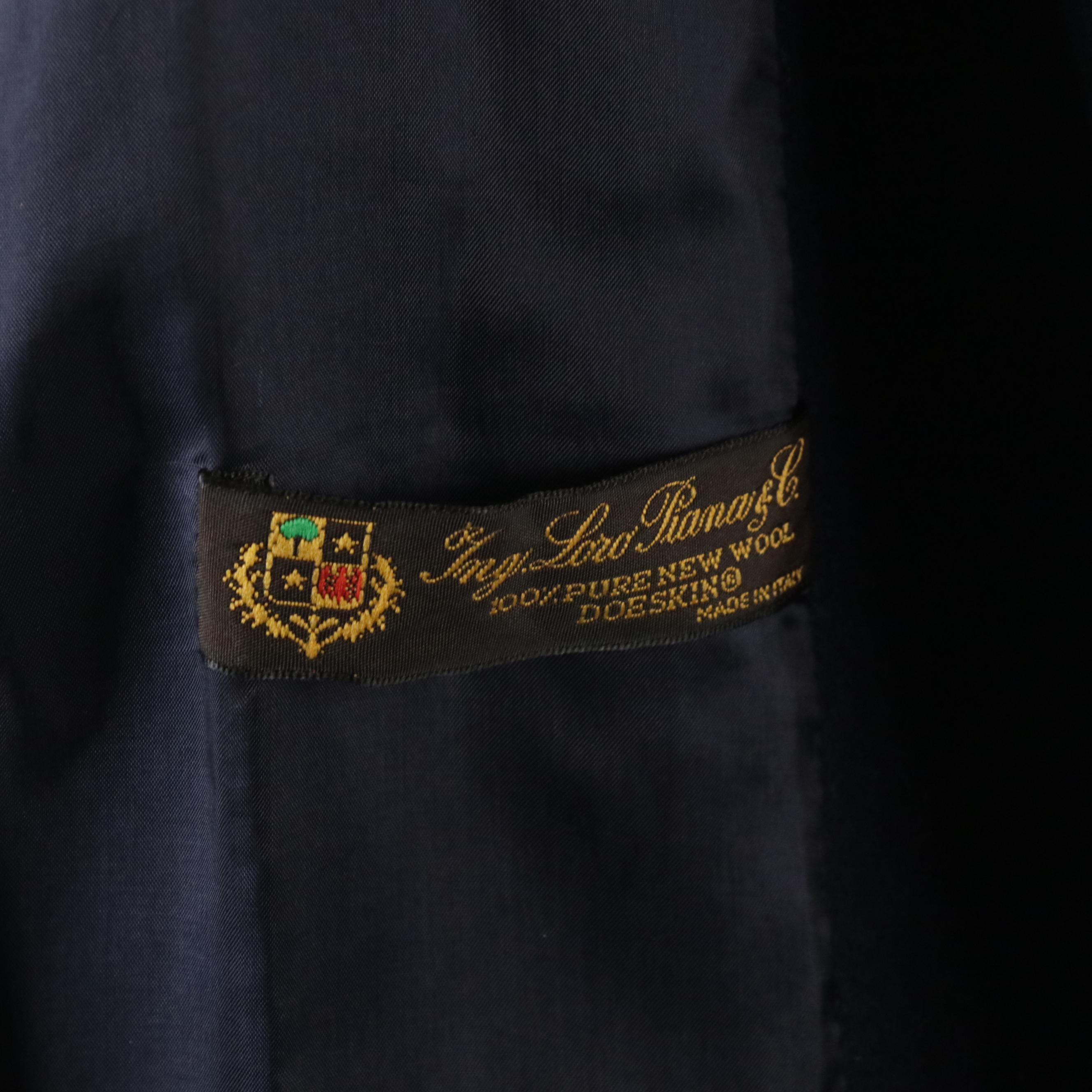 Burberrys Blazer in Loro Piana Navy Doeskin Wool