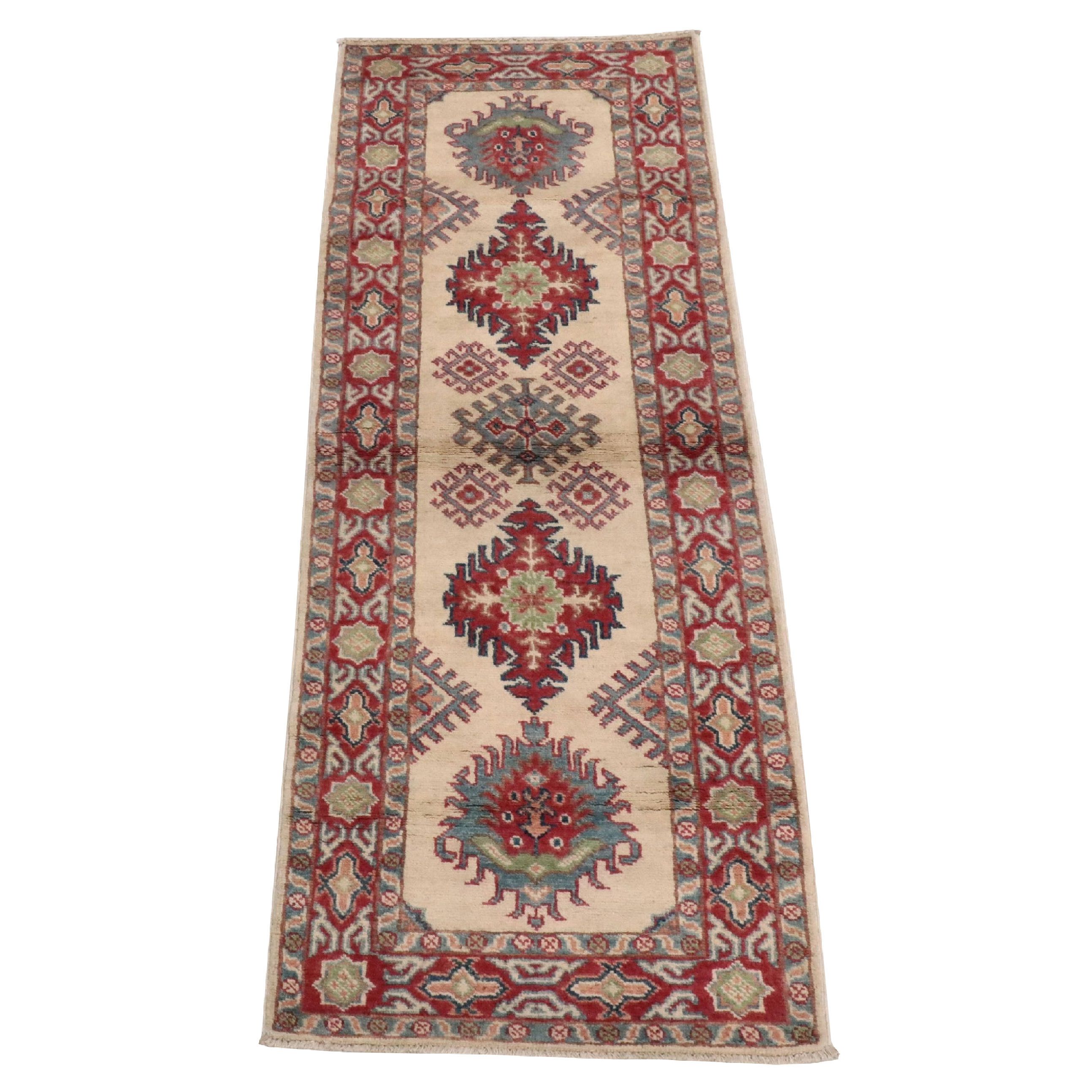 2'1 x 5'9 Hand-Knotted Pakistani Kazak Carpet Runner